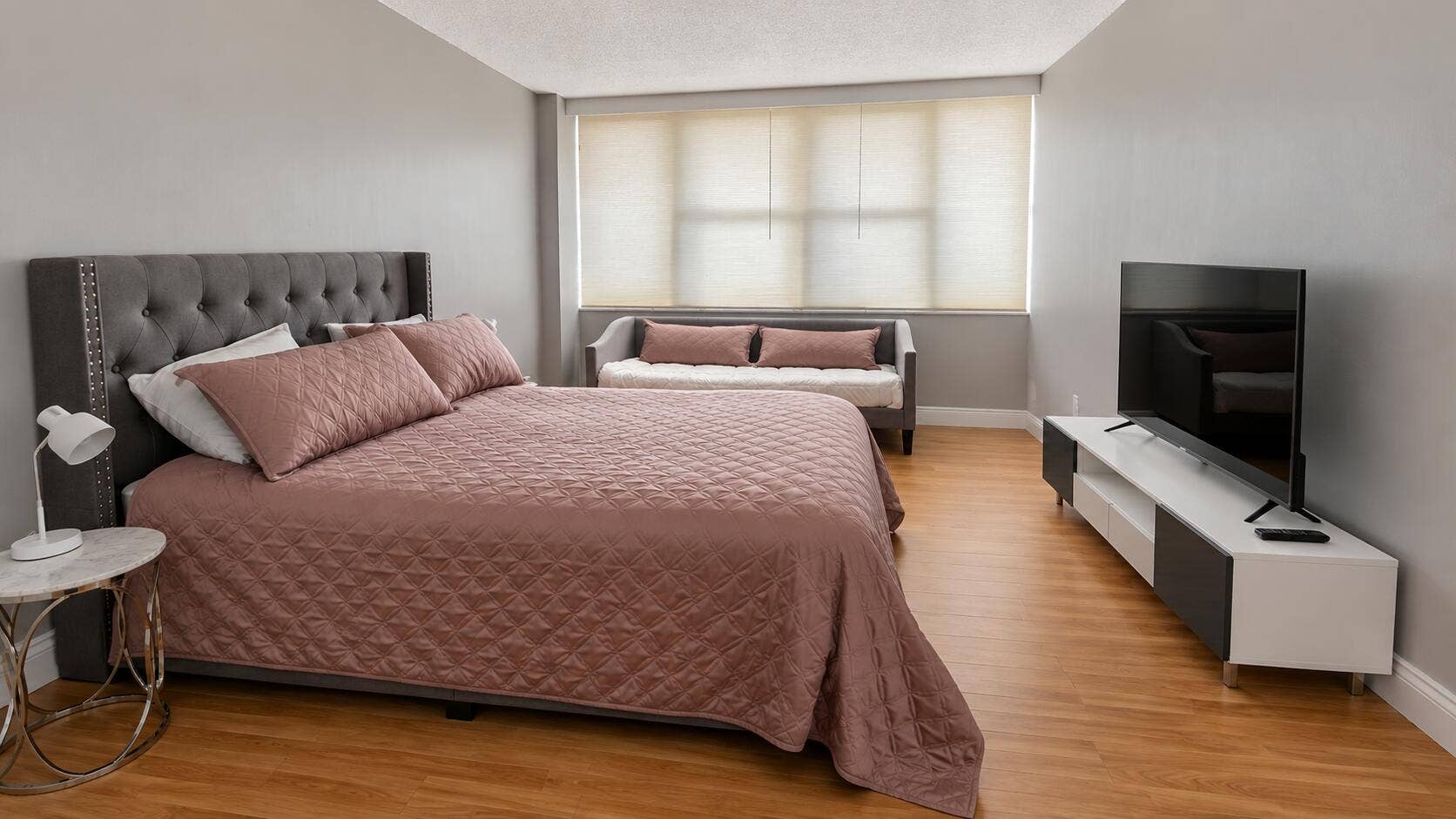 2030 S OCEAN Drive, #211, Hallandale Beach, FL 33009 Minimalist Bedroom with Soft Daylight