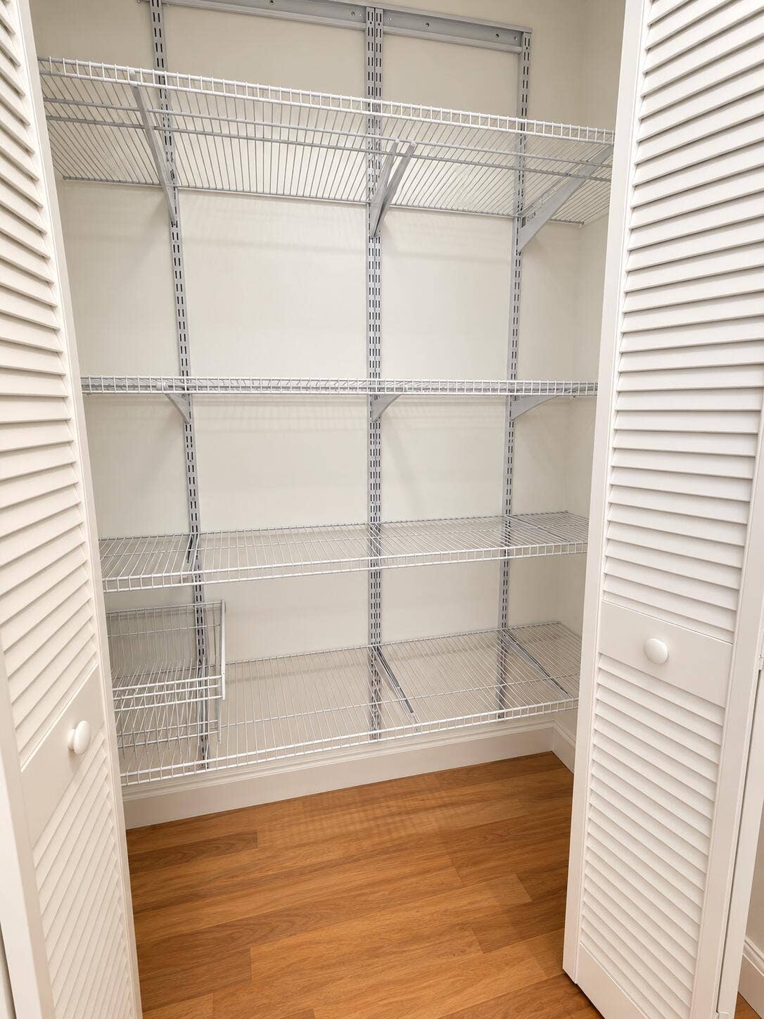 2030 S OCEAN Drive, #211, Hallandale Beach, FL 33009 Empty White Wire-Shelved Closet