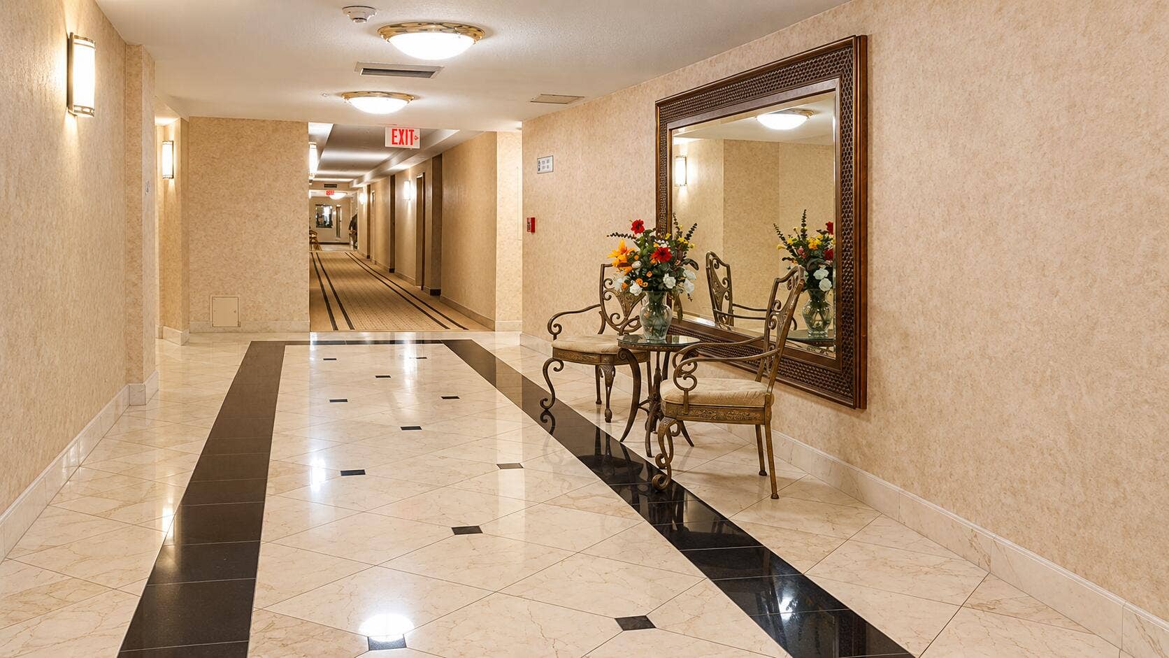2030 S OCEAN Drive, #211, Hallandale Beach, FL 33009 Elegant Marble Lobby Hallway