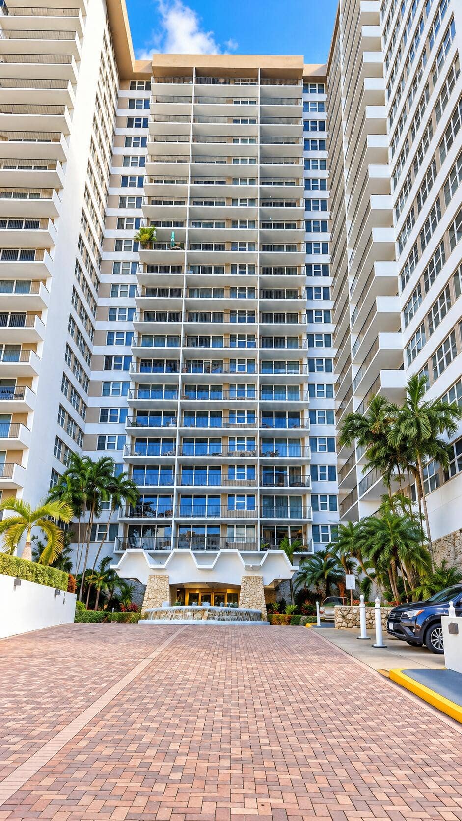 2030 S OCEAN Drive, #211, Hallandale Beach, FL 33009 Modern High-Rise Entrance with Palm Land