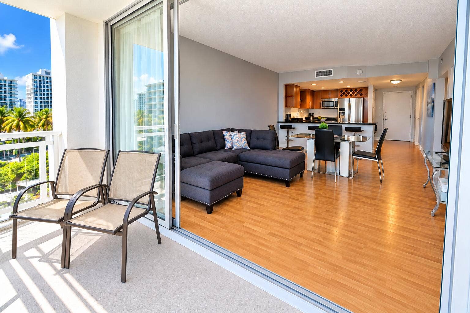 2030 S OCEAN Drive, #211, Hallandale Beach, FL 33009 Bright Modern Apartment with Tropical Ba