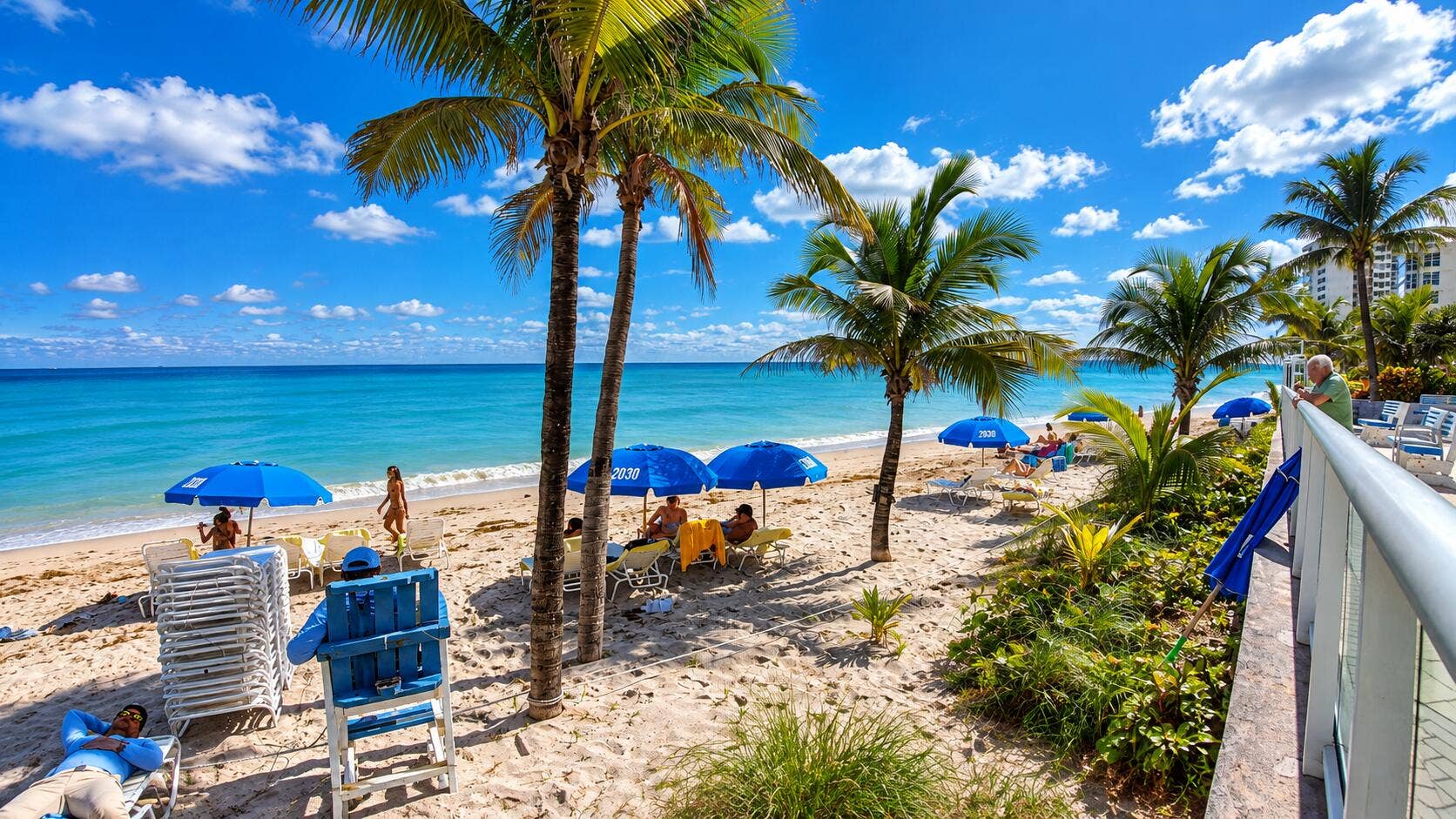 2030 S OCEAN Drive, #211, Hallandale Beach, FL 33009 Tropical Beach Paradise with Palm Trees