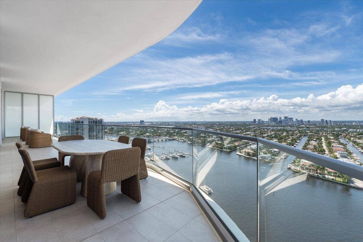 Intercostal and city view from family room