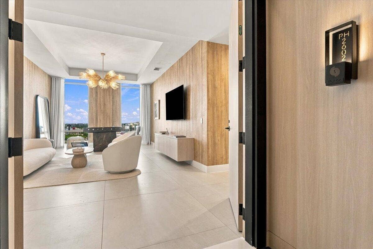 Entrance and media room