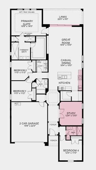 Floor Plan - Additional Highlights Include: shower ILO tub, pocket sliding glass door