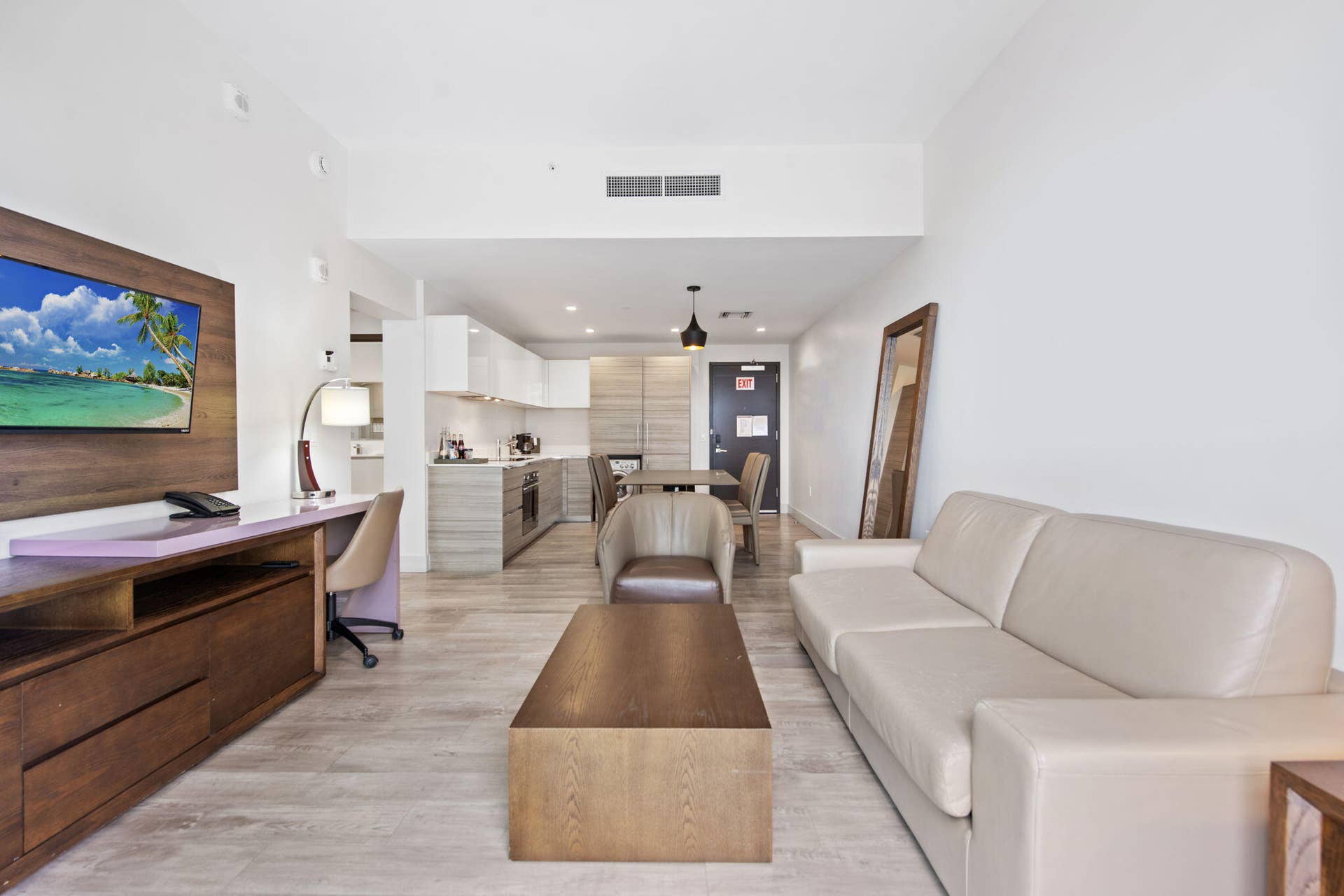 777 N Ocean Drive, Hollywood, FL 33019 Living & Kitchen