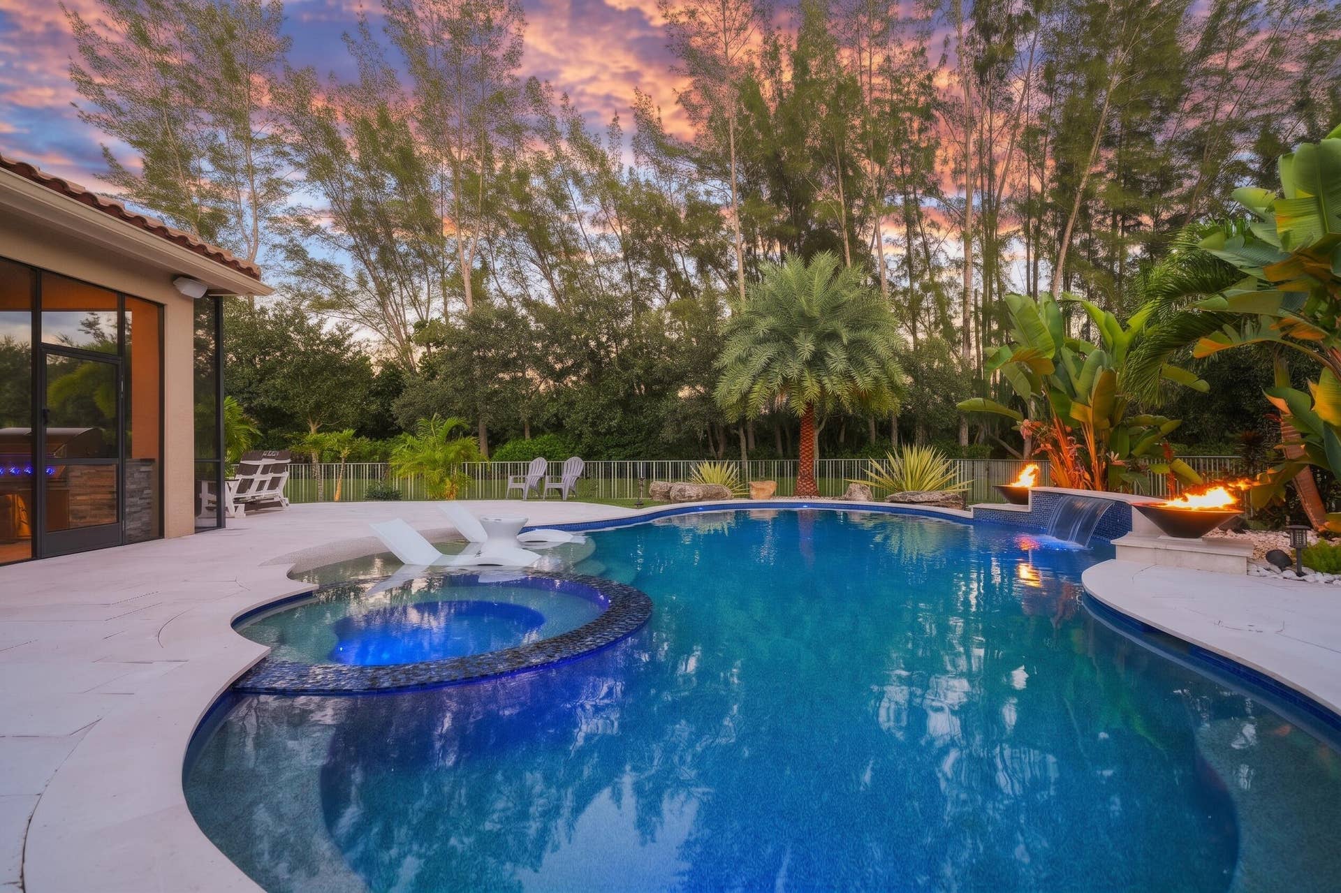 Long VIew of Pool & Spa