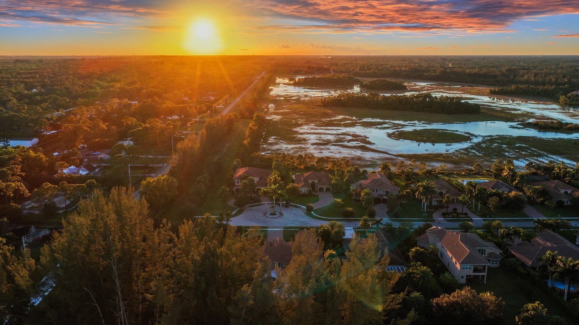 View WEST over Bay Hill Estates