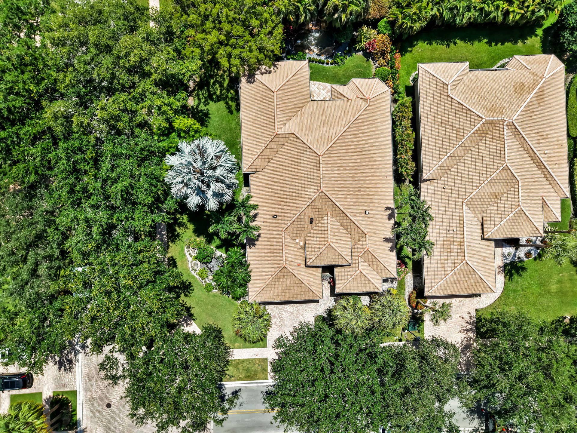 Aerial View Corner Lot