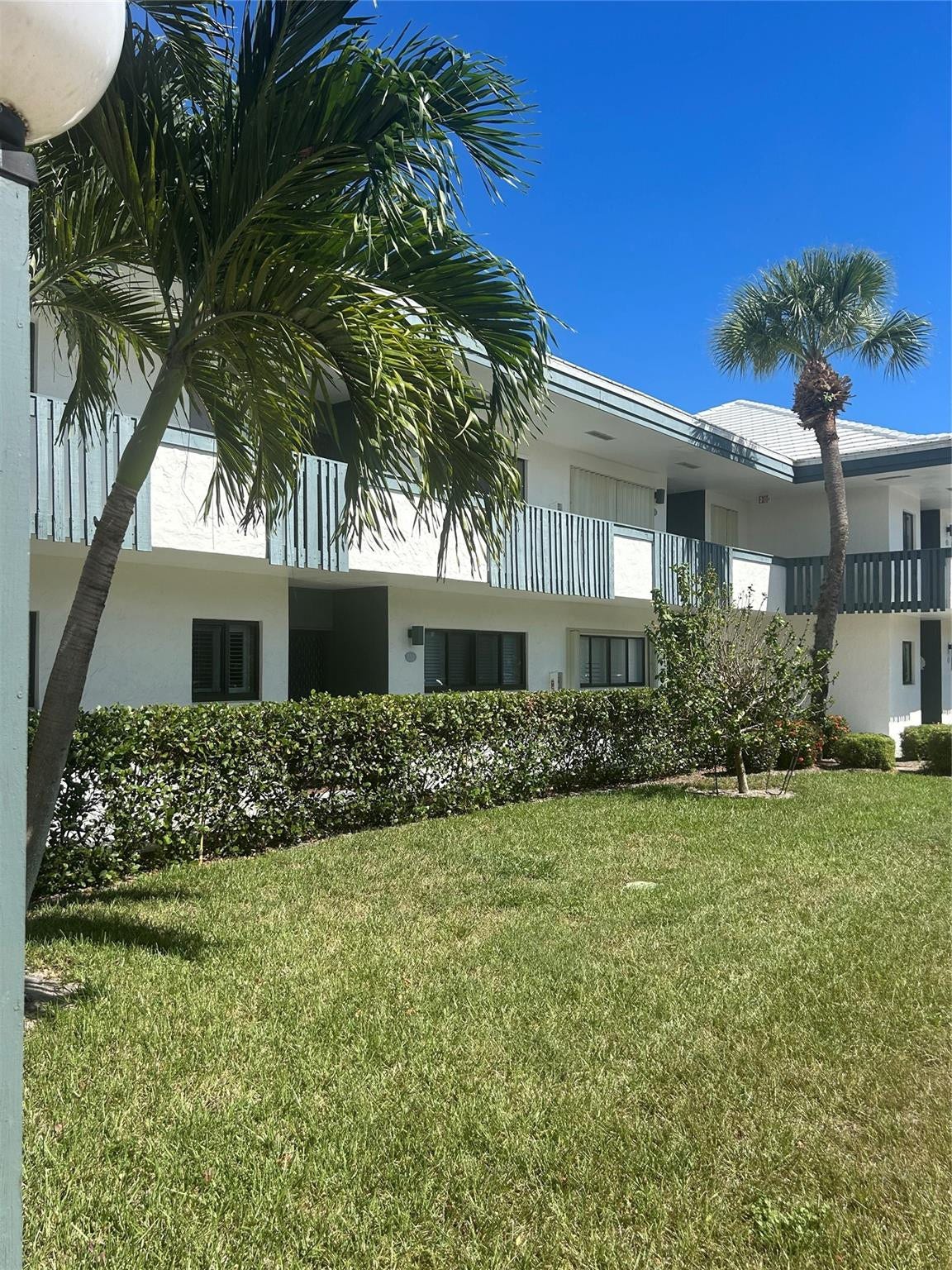 Front view of building