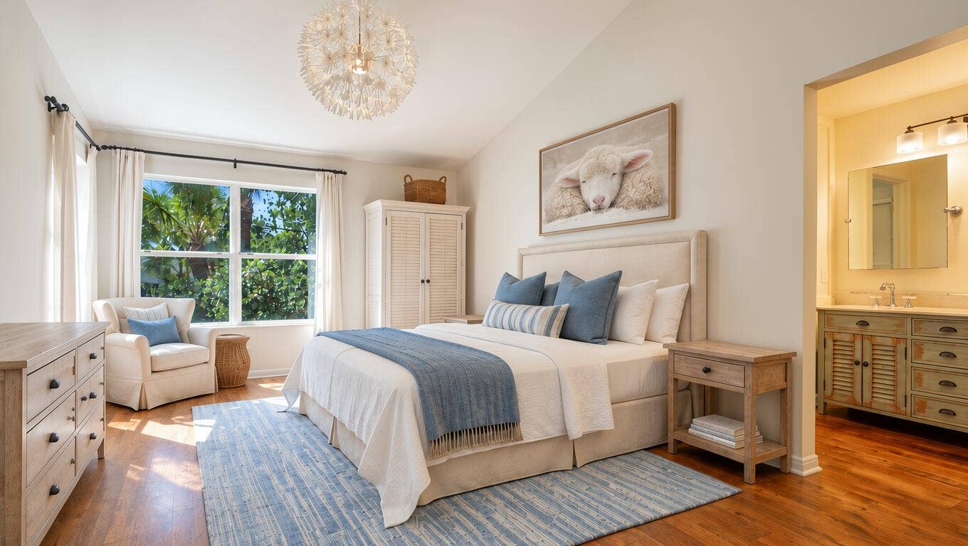 5222 Majorca Club Drive, Boca Raton, FL 33486 Primary Bedroom. AI-Generated virtually staged