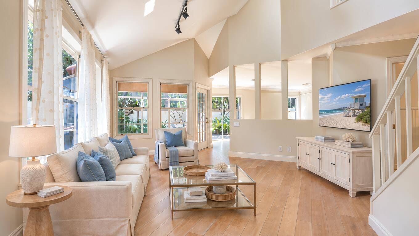 5222 Majorca Club Drive, Boca Raton, FL 33486 Living Room. AI-Generated virtually staged
