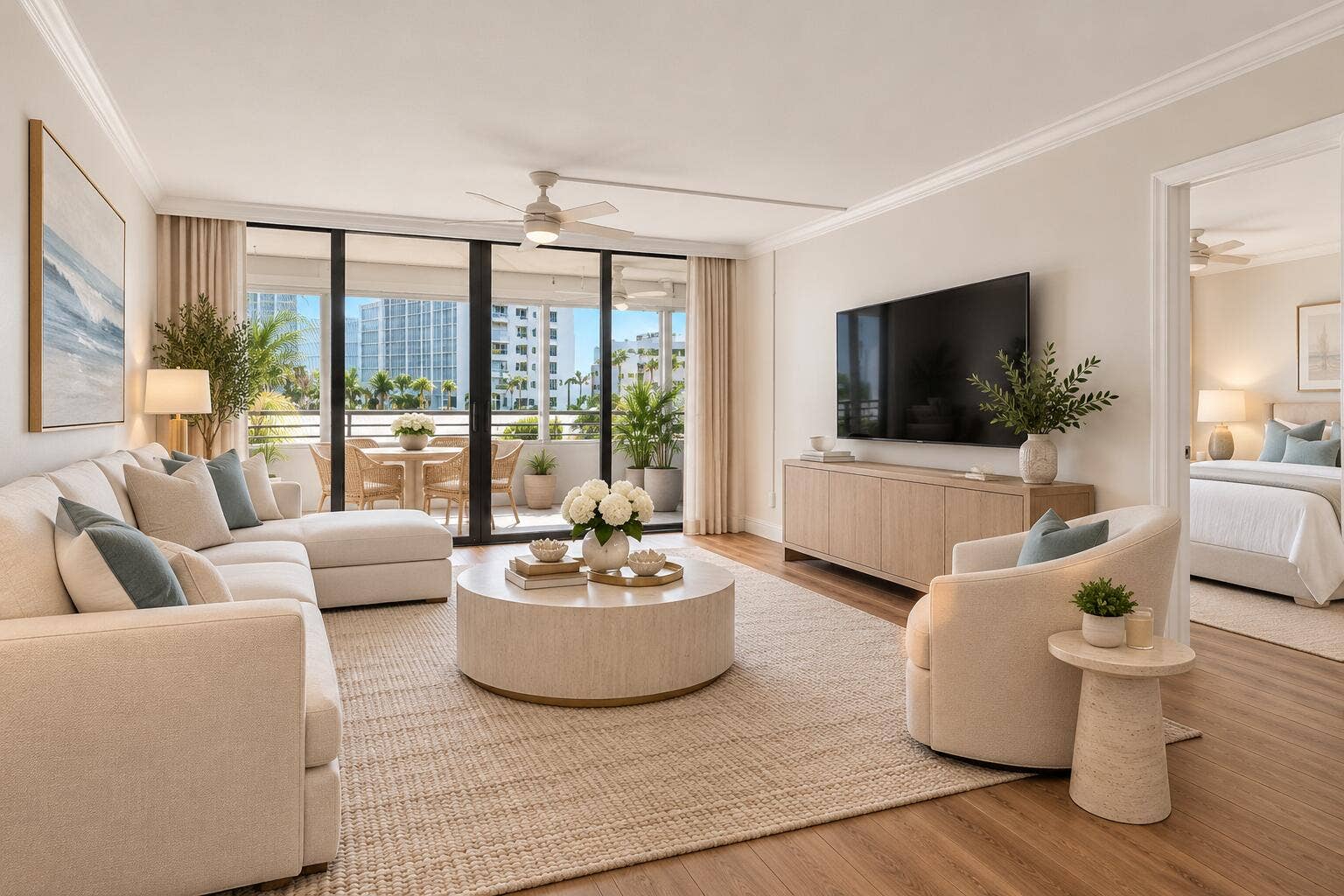 Coastal Luxury Living Room Retreat