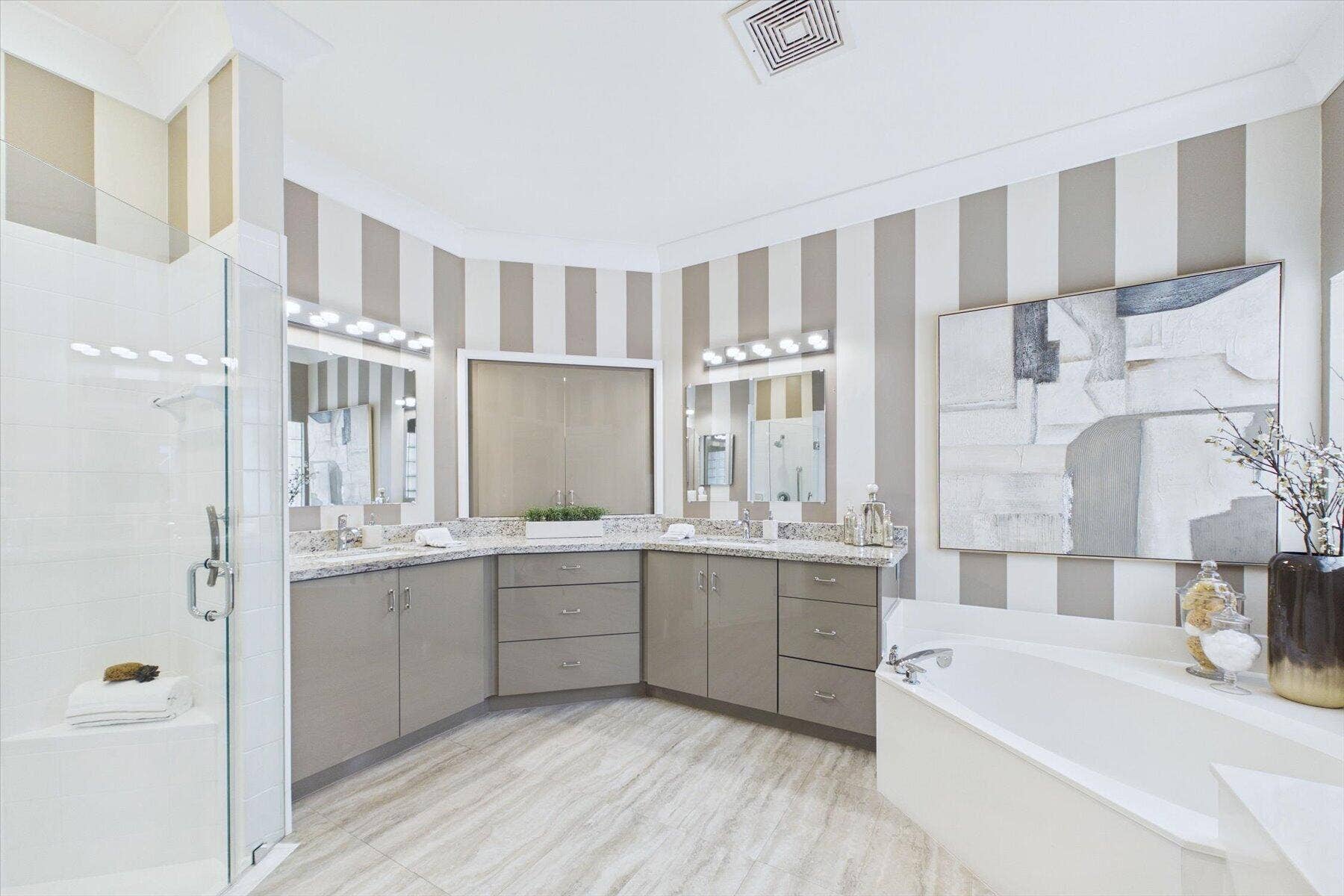 12776 CORAL LAKES Drive, Boynton Beach, FL 33437 Primary Bath with Double Vanity and Separate Shower