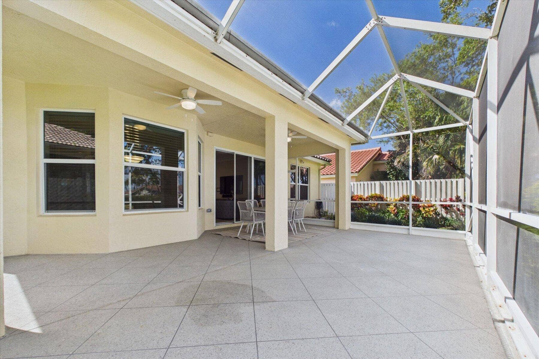 12776 CORAL LAKES Drive, Boynton Beach, FL 33437 Spacious Covered and Open Screen Enclosed Patio