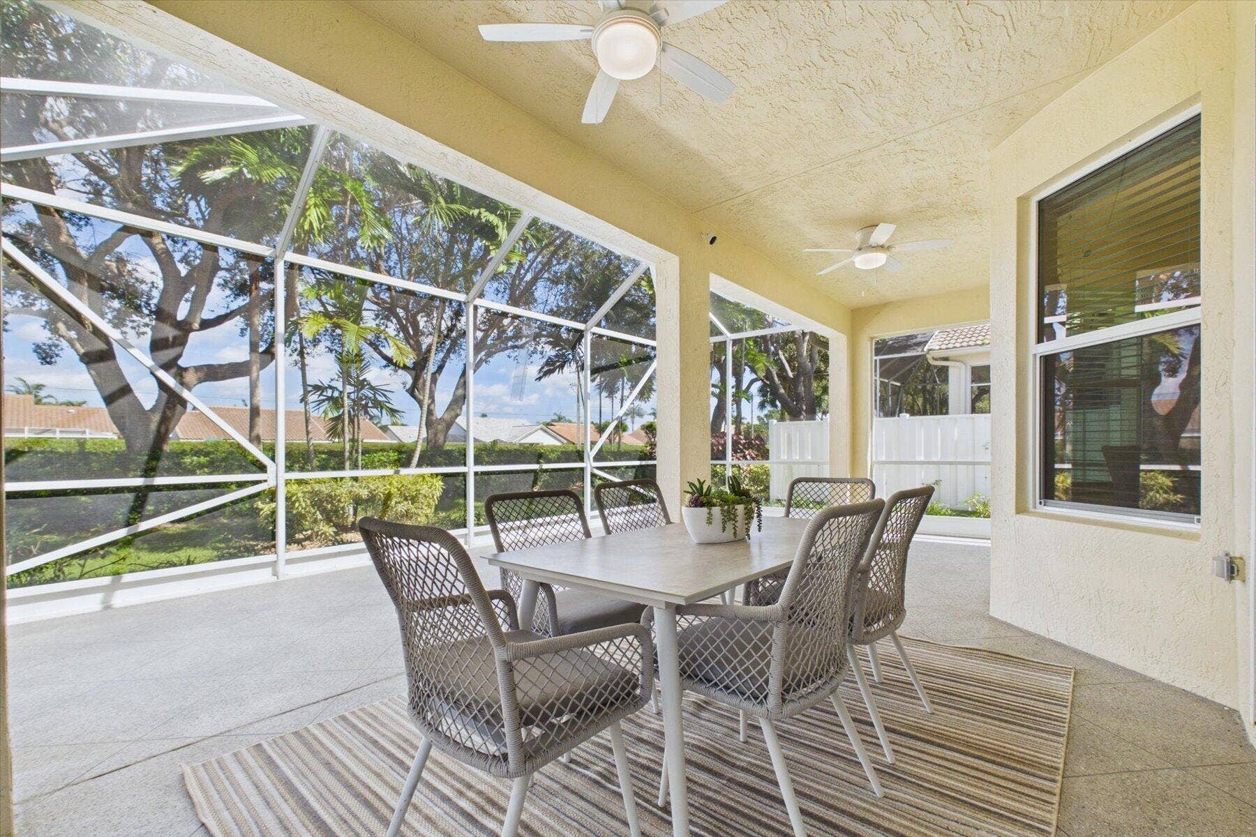 12776 CORAL LAKES Drive, Boynton Beach, FL 33437 Screen Enclosed Covered Patio