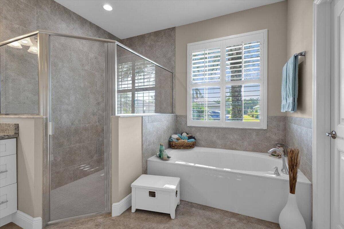 Walk in shower and Soaking Tub