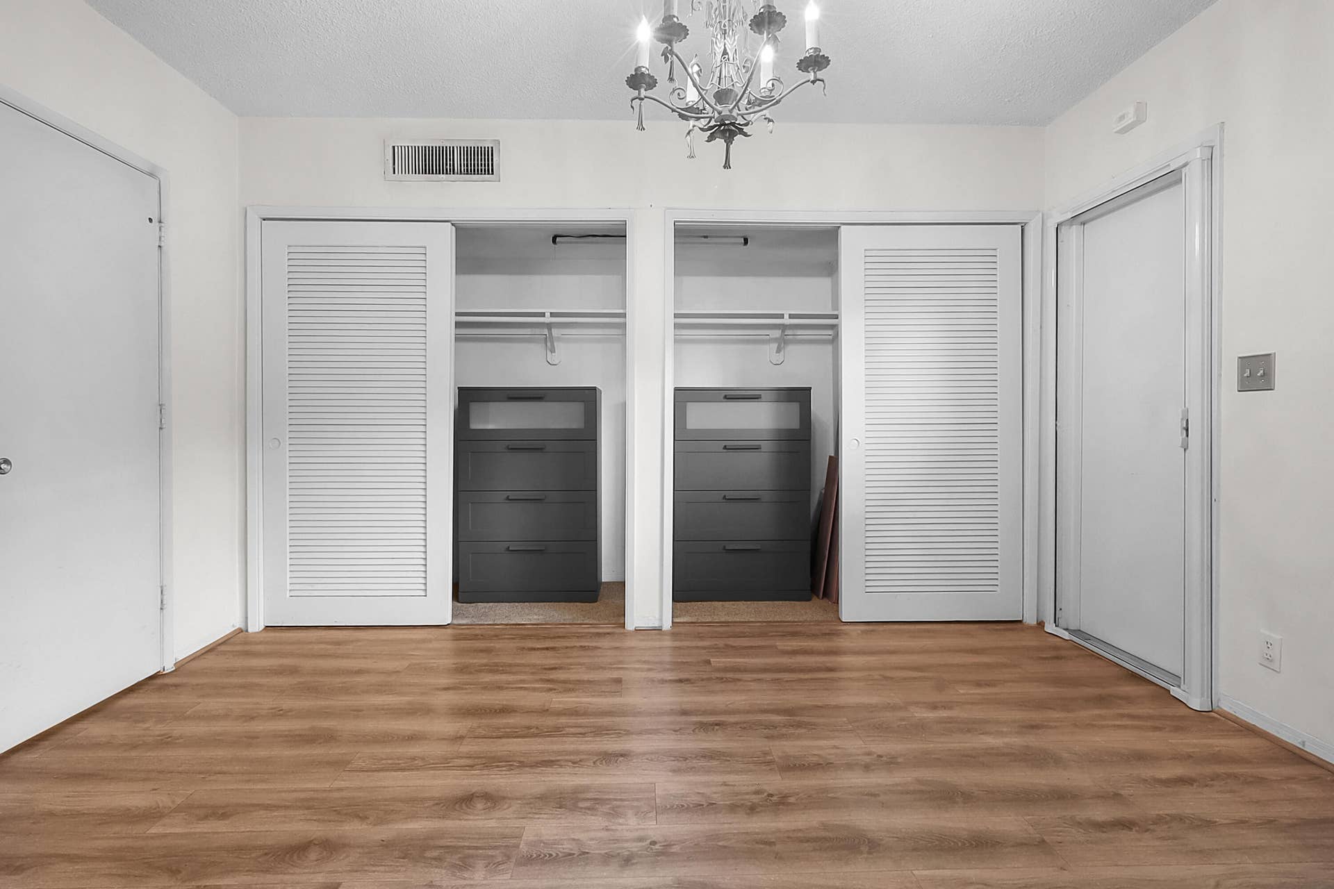 Dressers in Closets Included