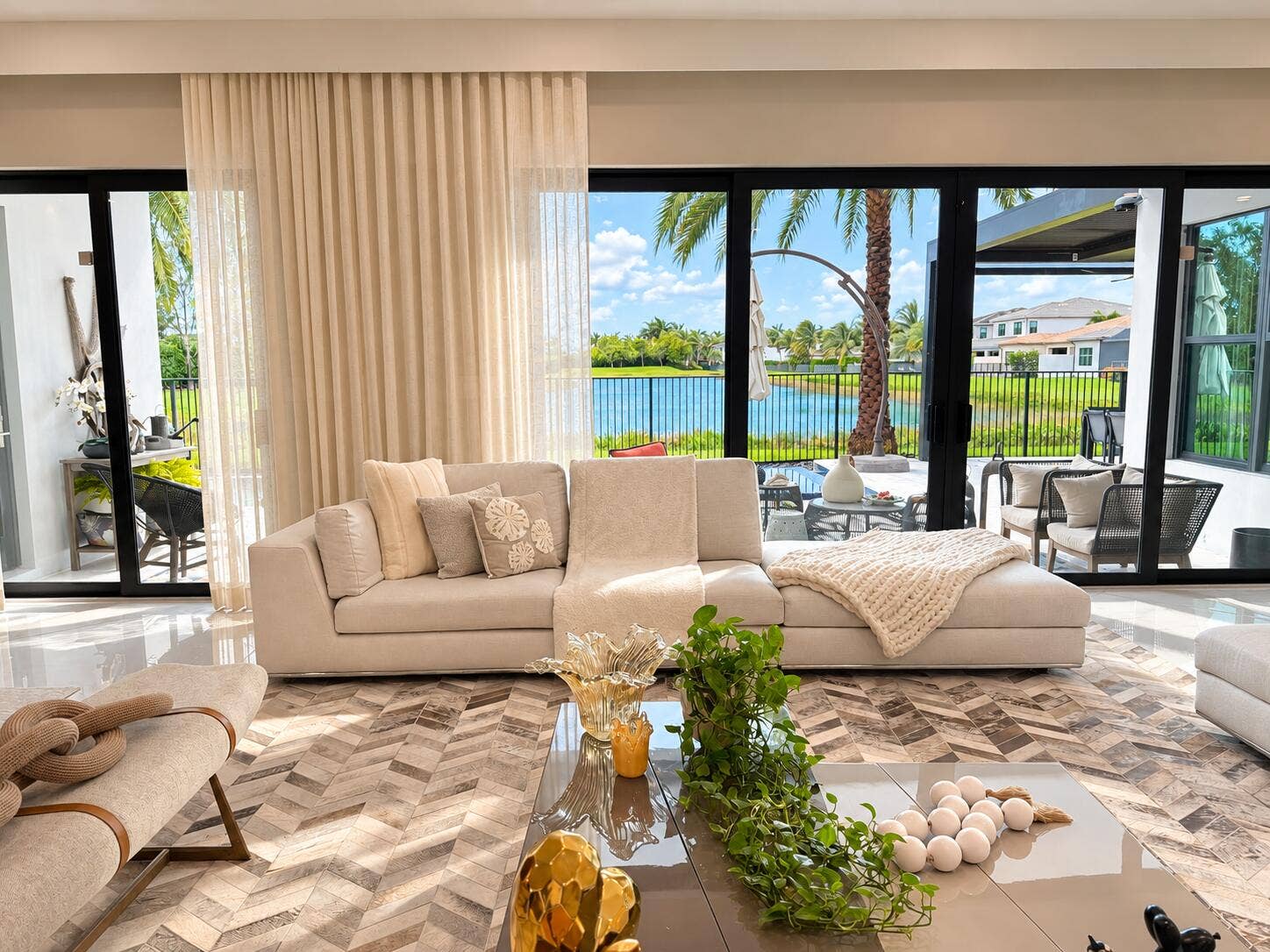 17119 Aquavera Way, Boca Raton, FL 33496 Living Room Lake View