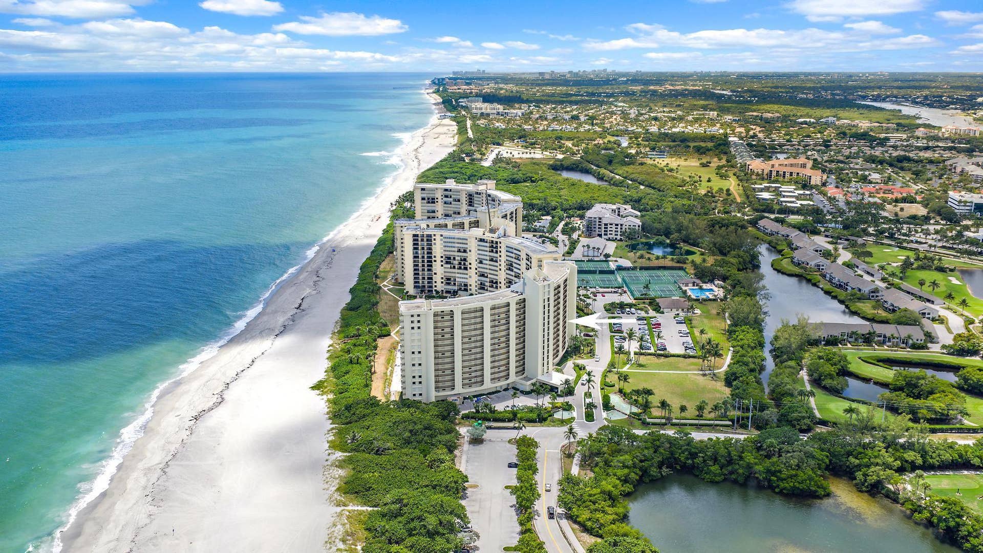 400 Ocean Trail Way, #608, Jupiter, FL 33477 Ocean Trails Aerial View