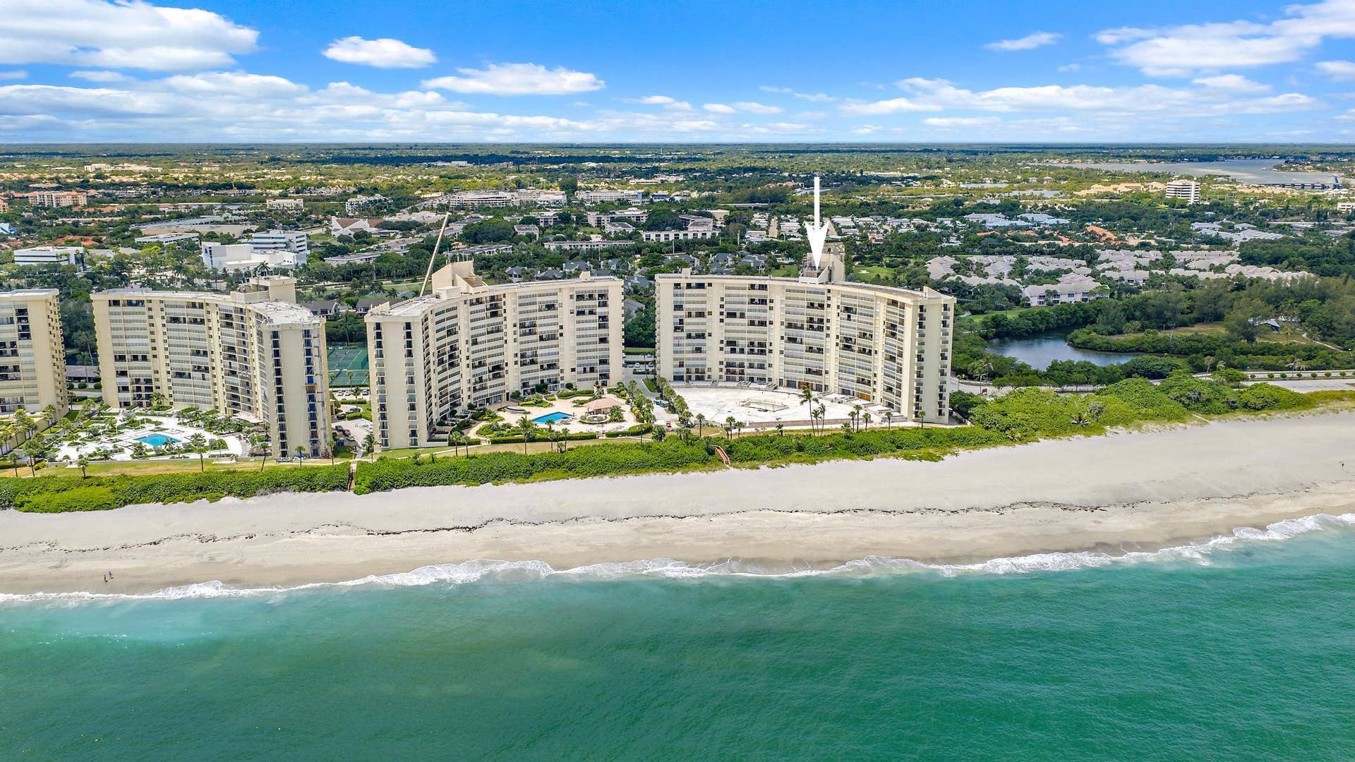 400 Ocean Trail Way, #608, Jupiter, FL 33477 Ocean Trails Aerial View
