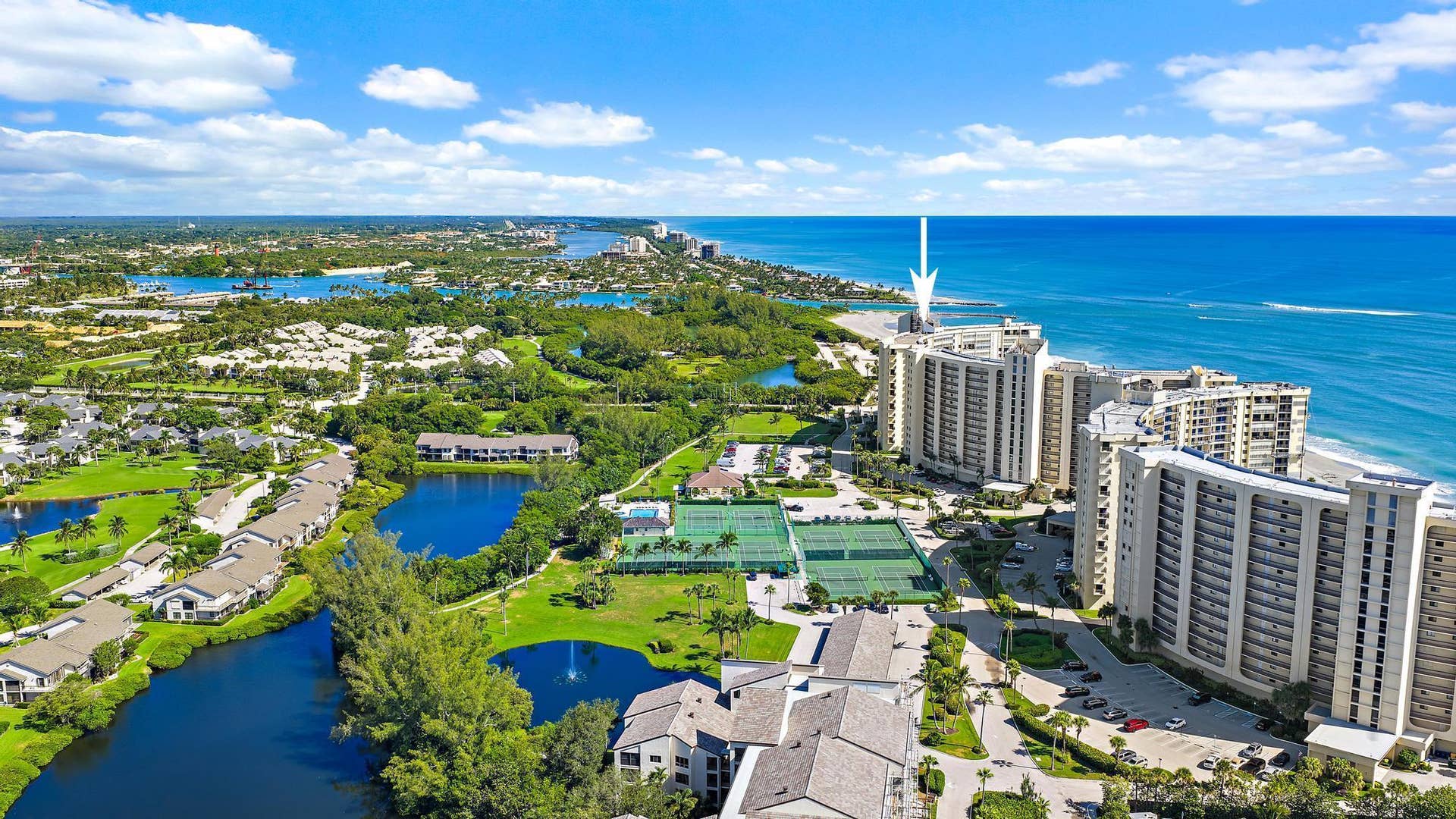 400 Ocean Trail Way, #608, Jupiter, FL 33477 Ocean Trails Aerial View