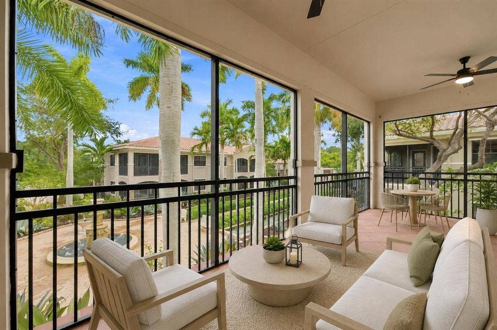 7634 OLD THYME Court, #12D, Parkland, Parkland, FL 33076 Patio w/ virtual furniture rendering