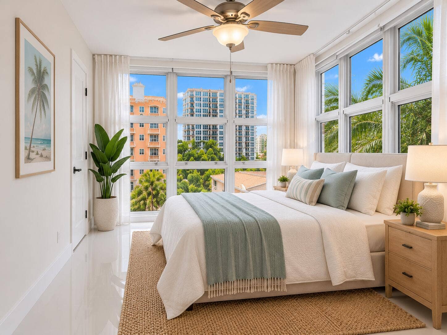 Virtually staged second bedroom