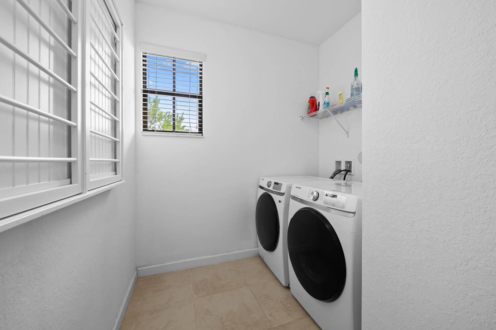 Spacious second floor laundry room