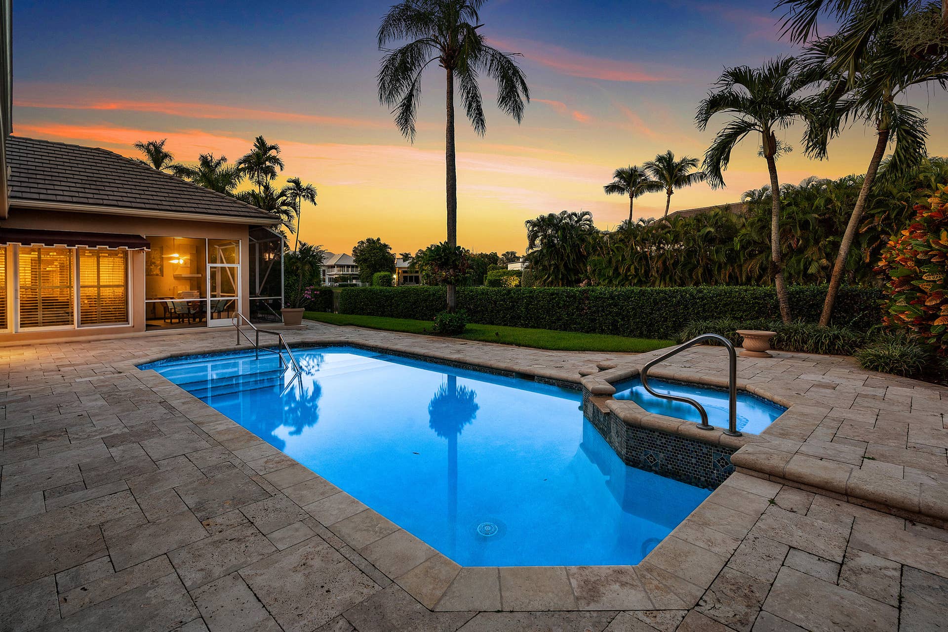 7235 QUEENFERRY Circle, Boca Raton, FL 33496 Pool - Twilight