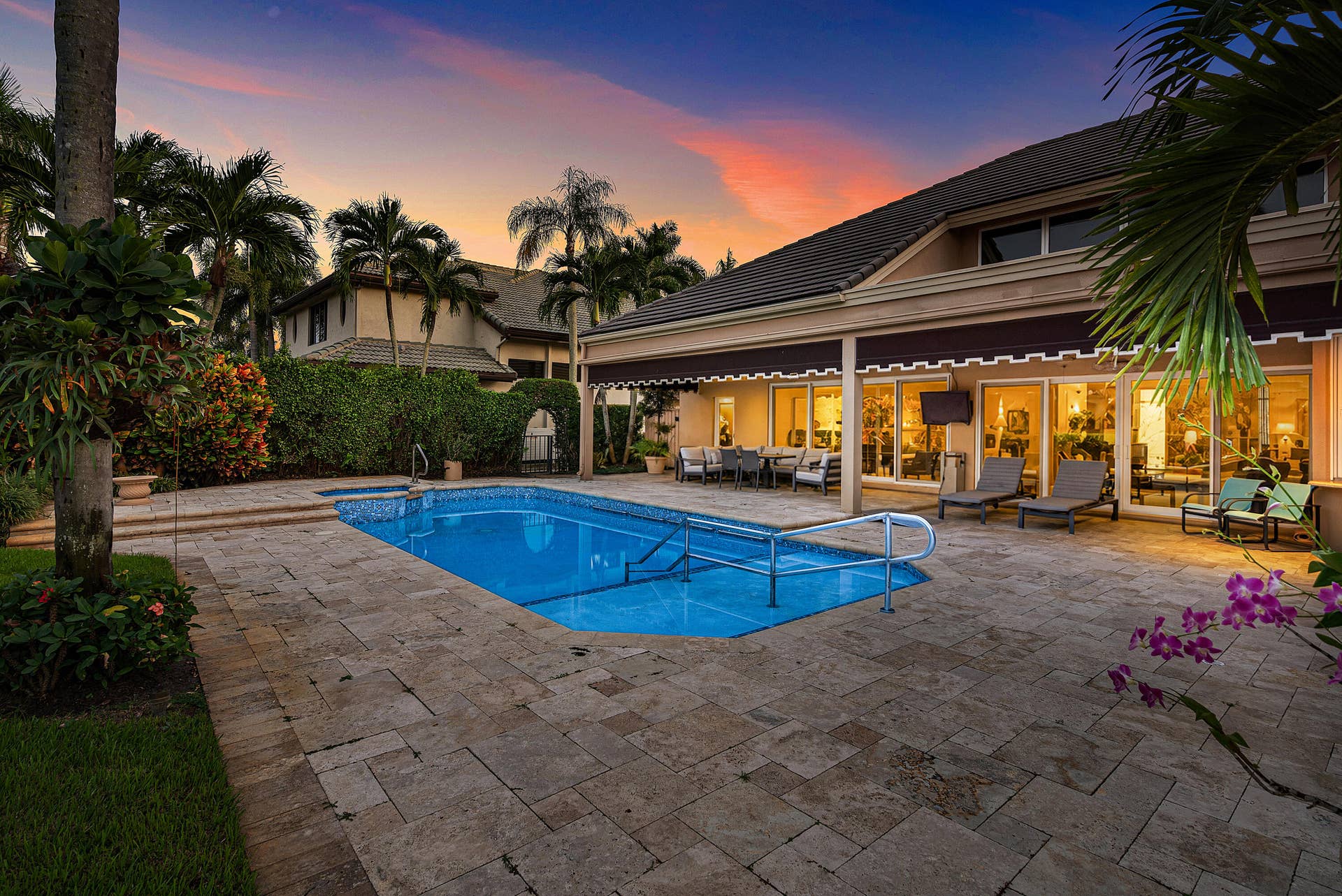 7235 QUEENFERRY Circle, Boca Raton, FL 33496 Back patio, pool
