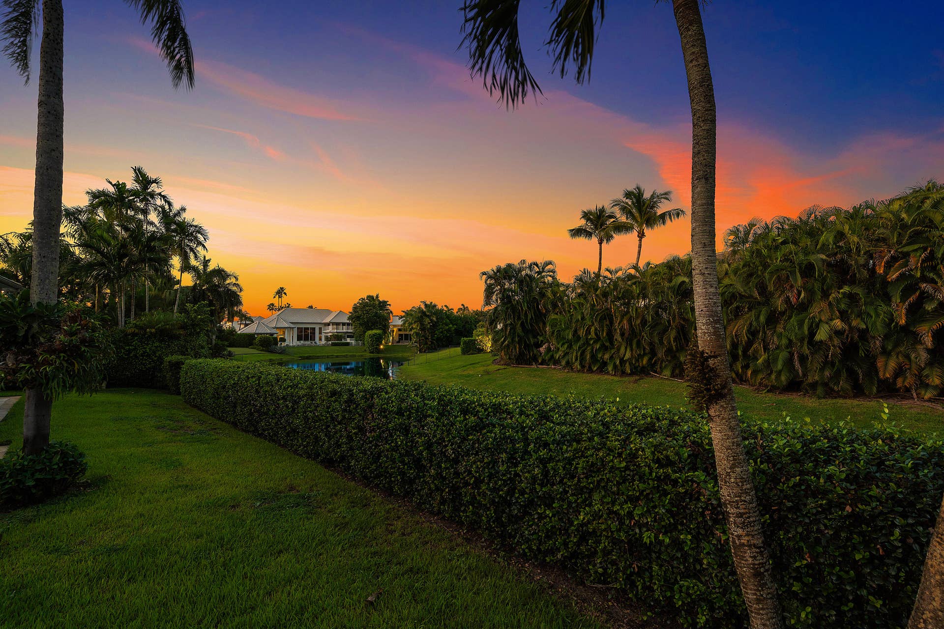 7235 QUEENFERRY Circle, Boca Raton, FL 33496 View at twilight