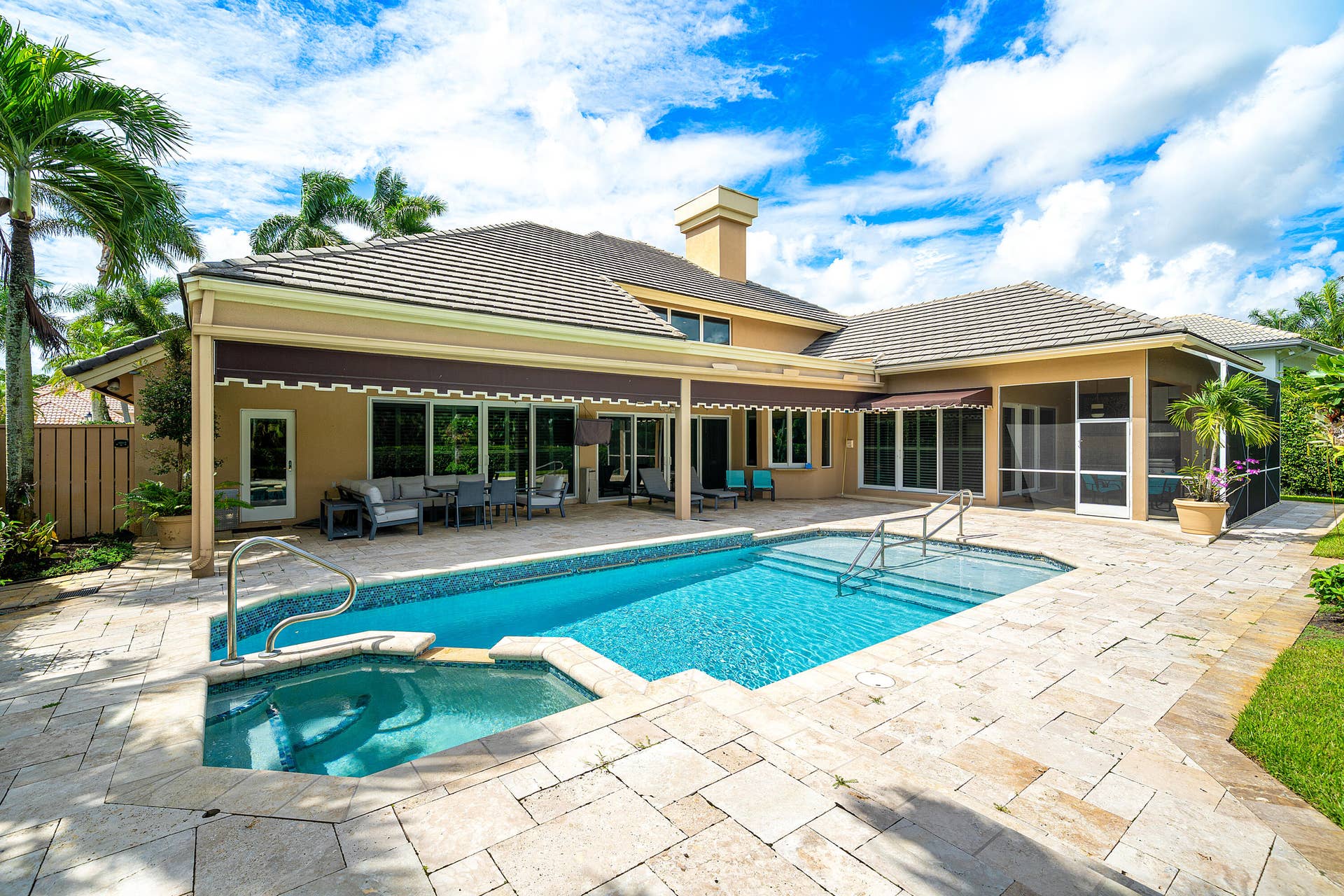 7235 QUEENFERRY Circle, Boca Raton, FL 33496 View of pool and patio