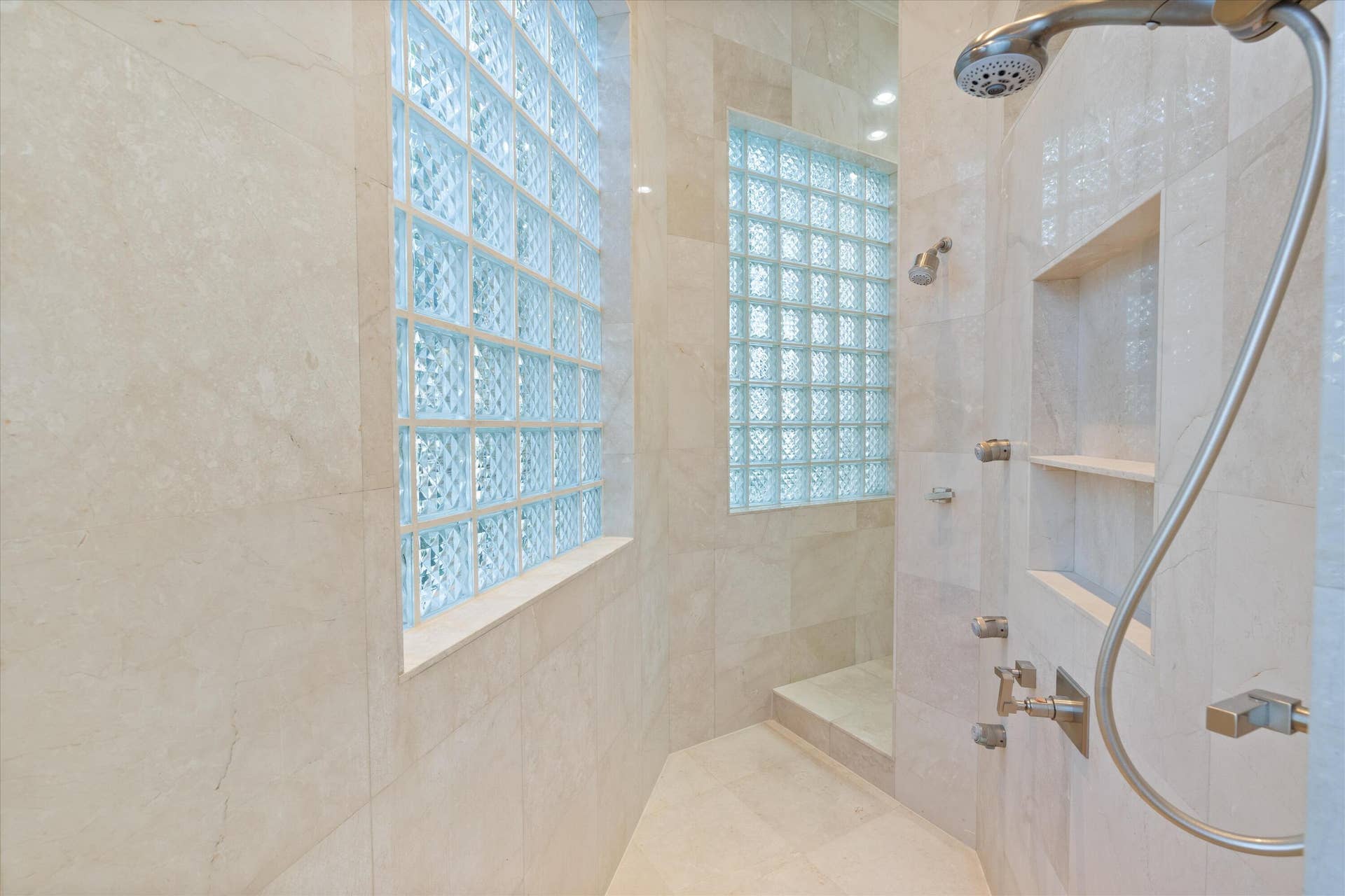 Primary Bath w walk around shower