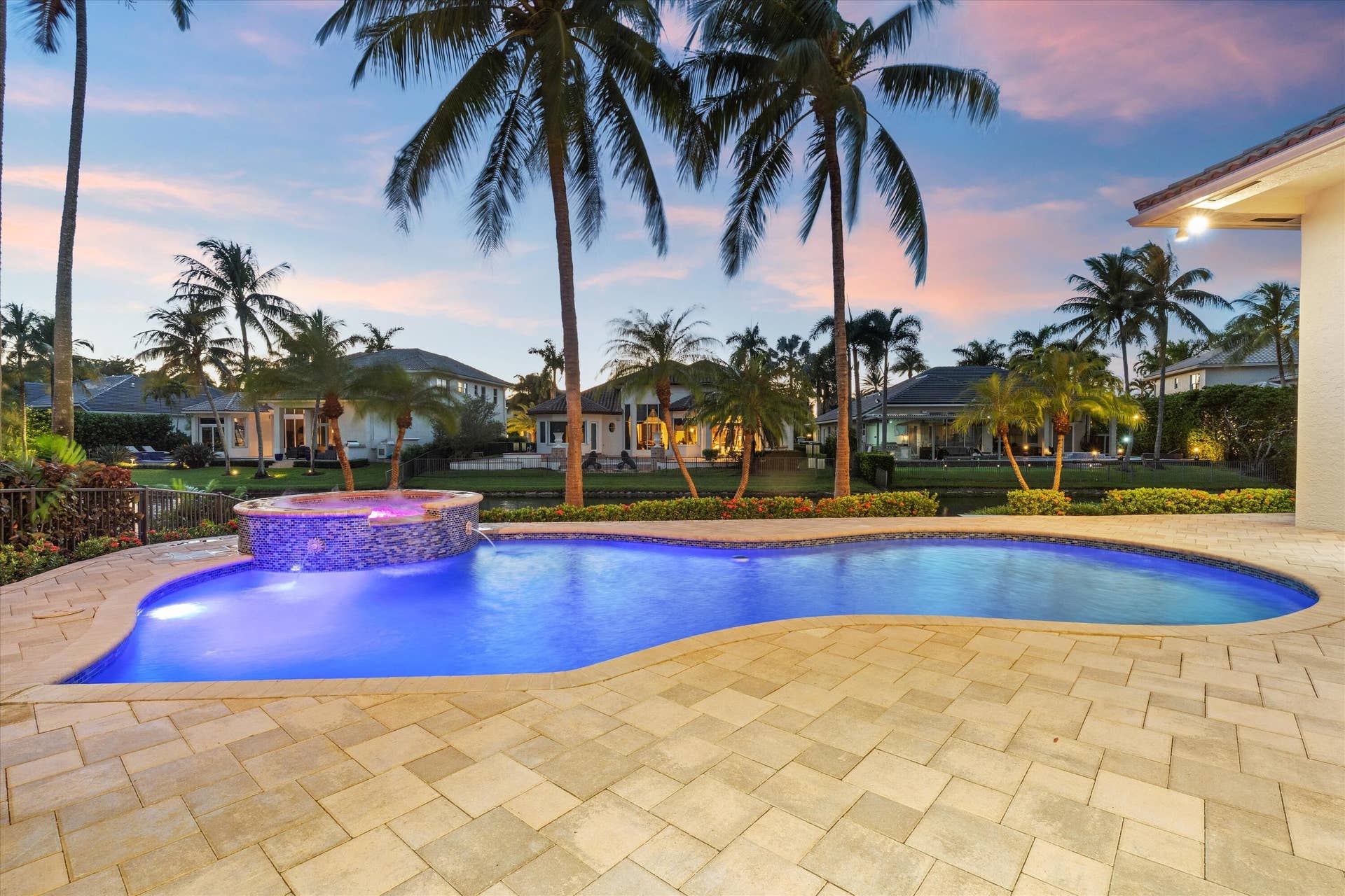 Pool and Spa at Twilight!