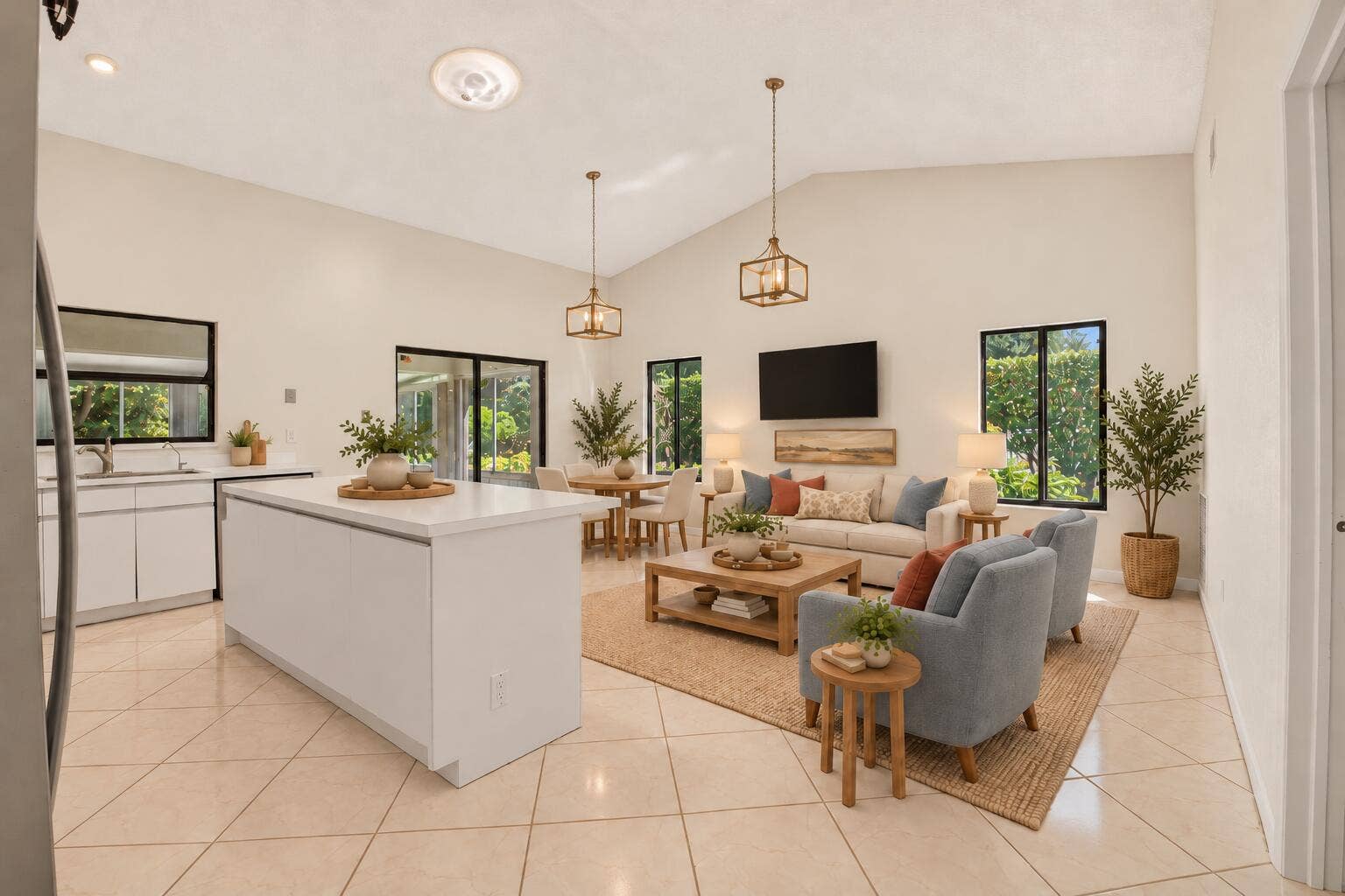 2915 Riviera Drive, Delray Beach, FL 33445 Kitchen Den 3 (virtually staged)