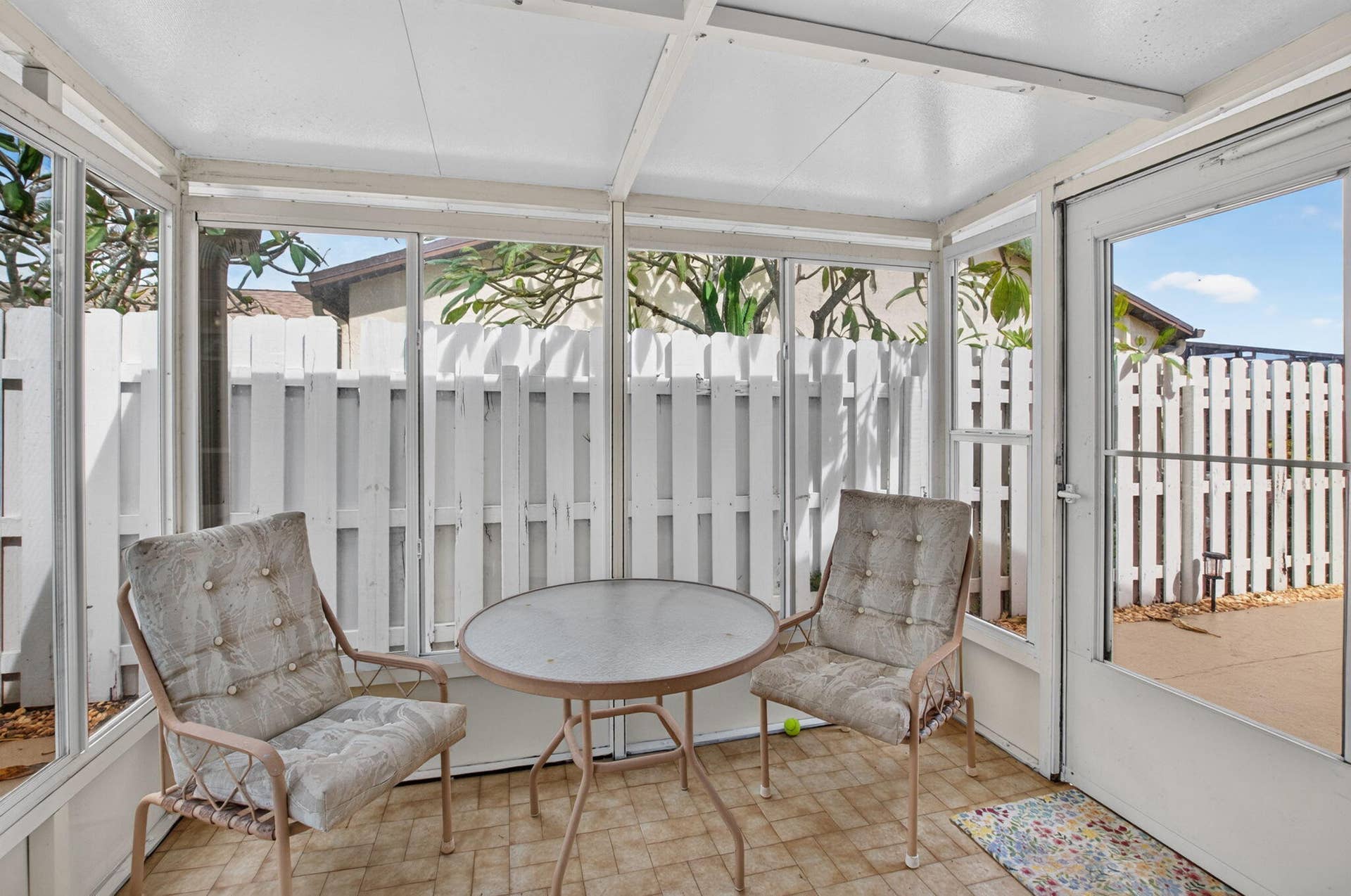 5537 Mirror Lakes Boulevard, Boynton Beach, FL 33472 Private covered patio off the kitchen.