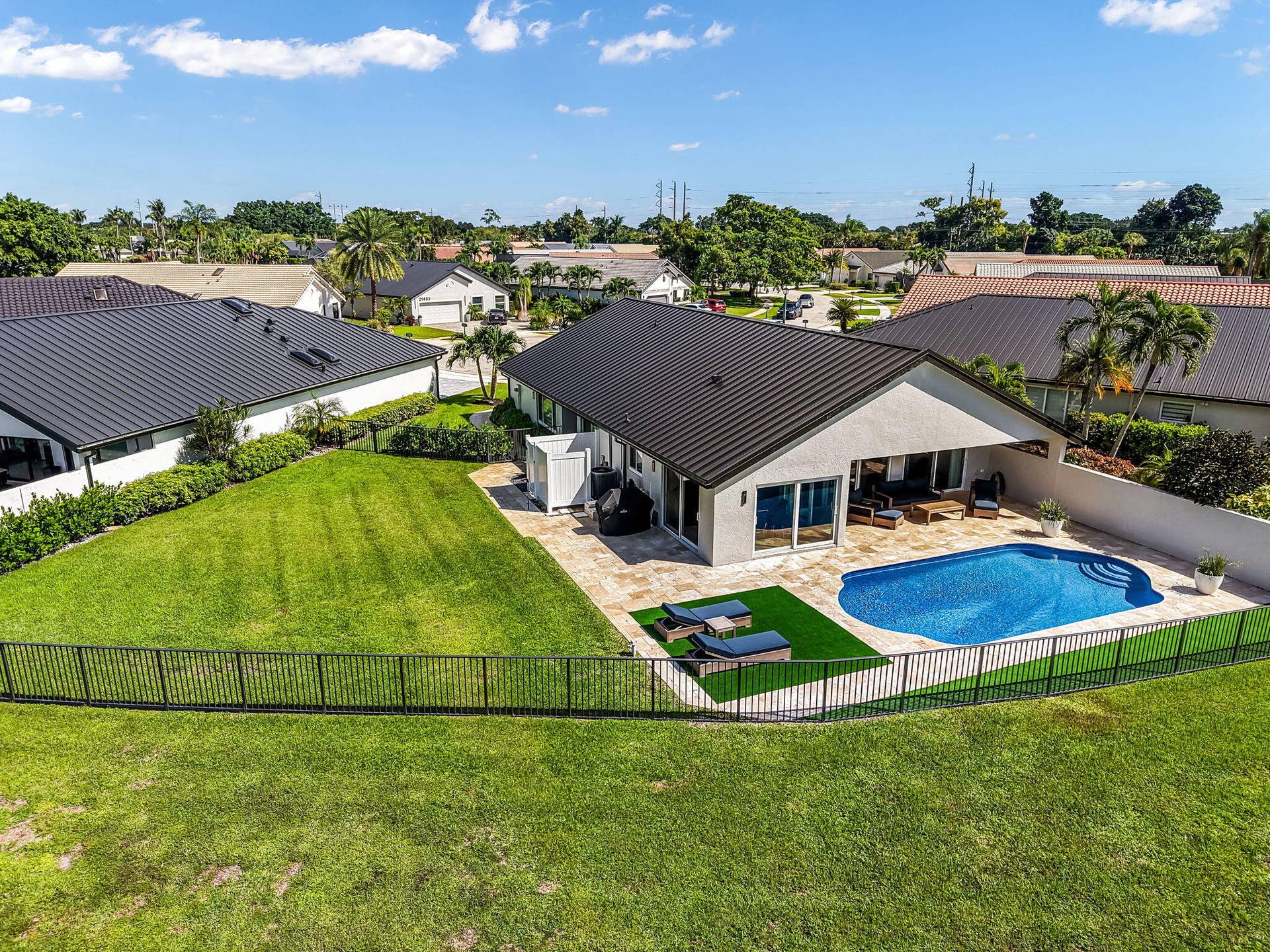 21464 Bridgeview Drive, Boca Raton, FL 33428 Back Aerial View