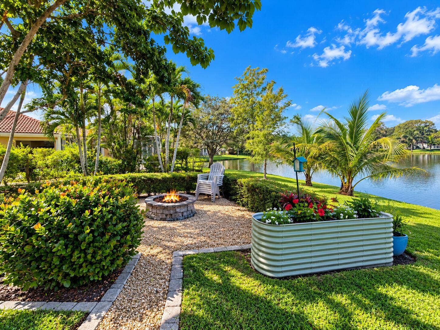 18849 FETTERBUSH Court, Jupiter, FL 33458 Fire Pit + Garden
