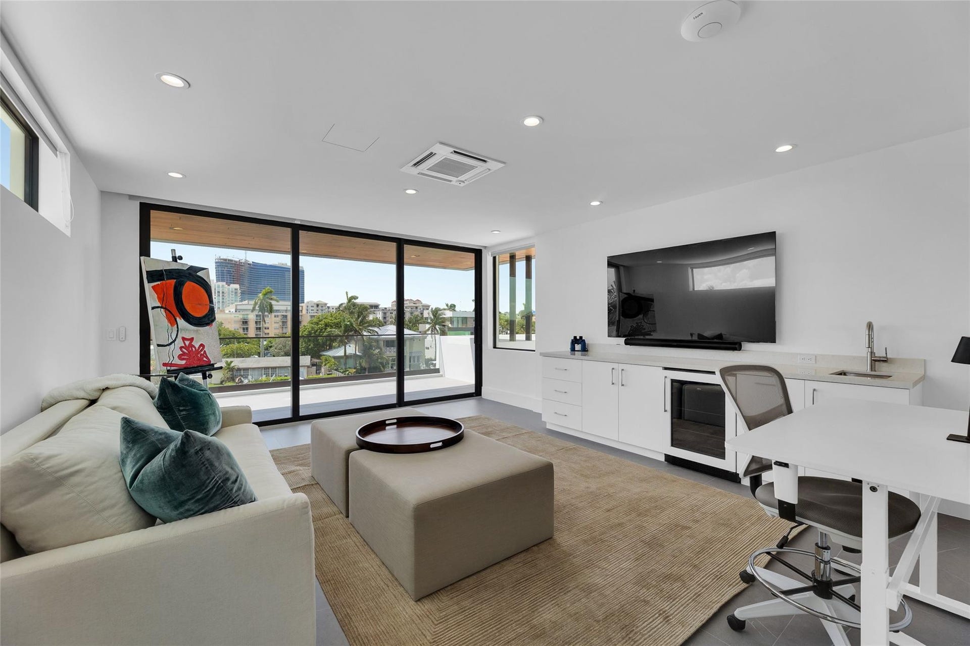 1730 SE 13th Street, Fort Lauderdale, FL 33316 3rd Floor Den w/ Kitchenette & expansive balcony.