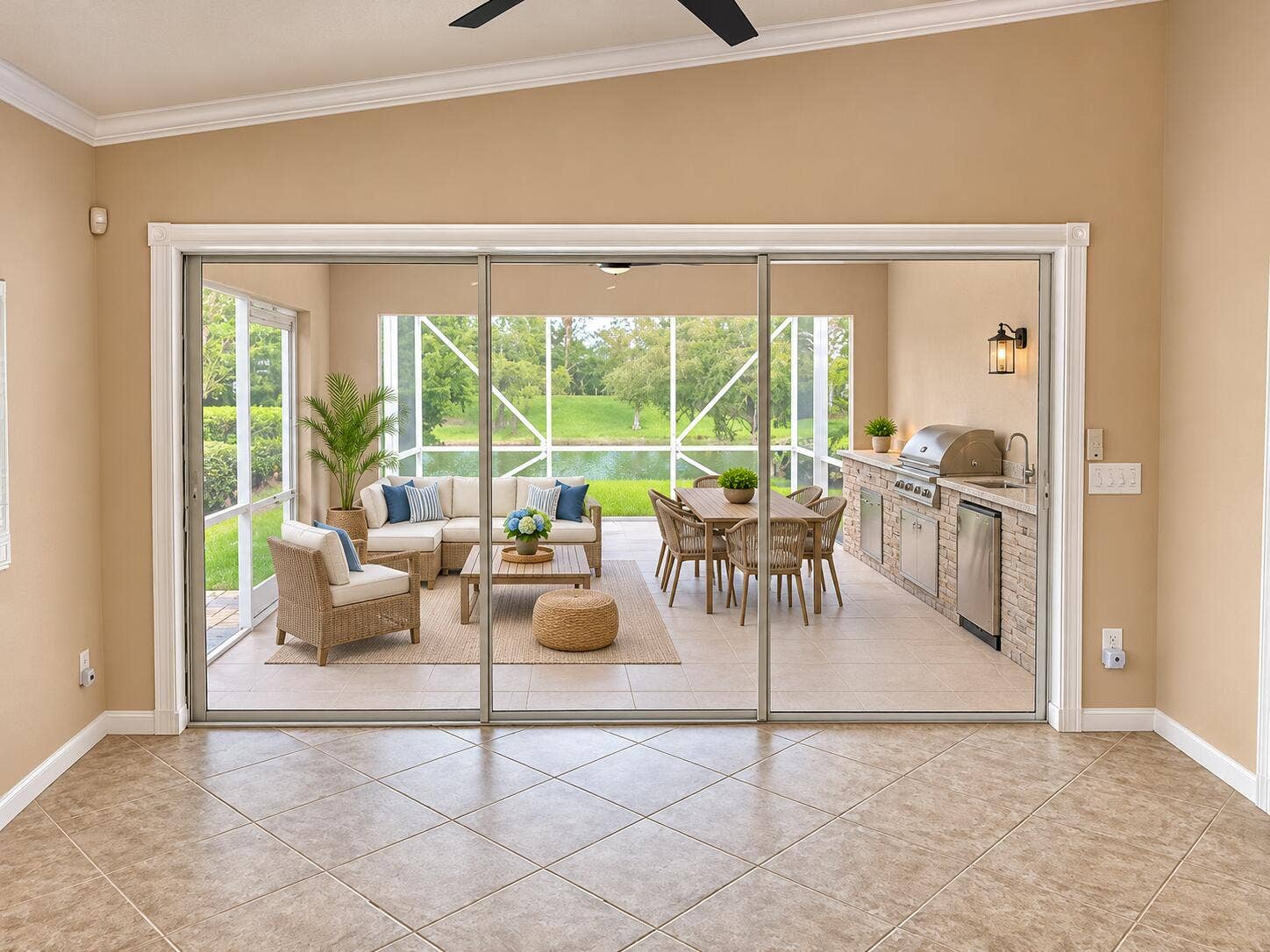 11215 SW Pembroke Drive, Port St Lucie, FL 34987 Patio Staged