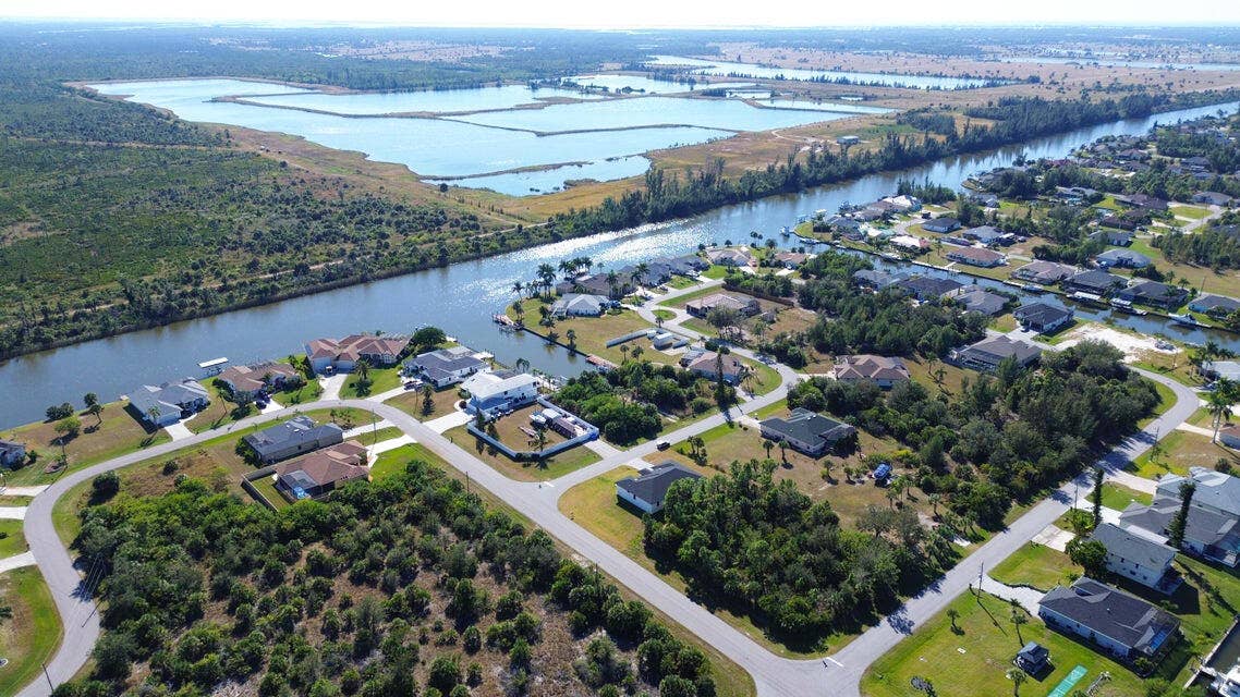 Aerial View of Waterfront Community