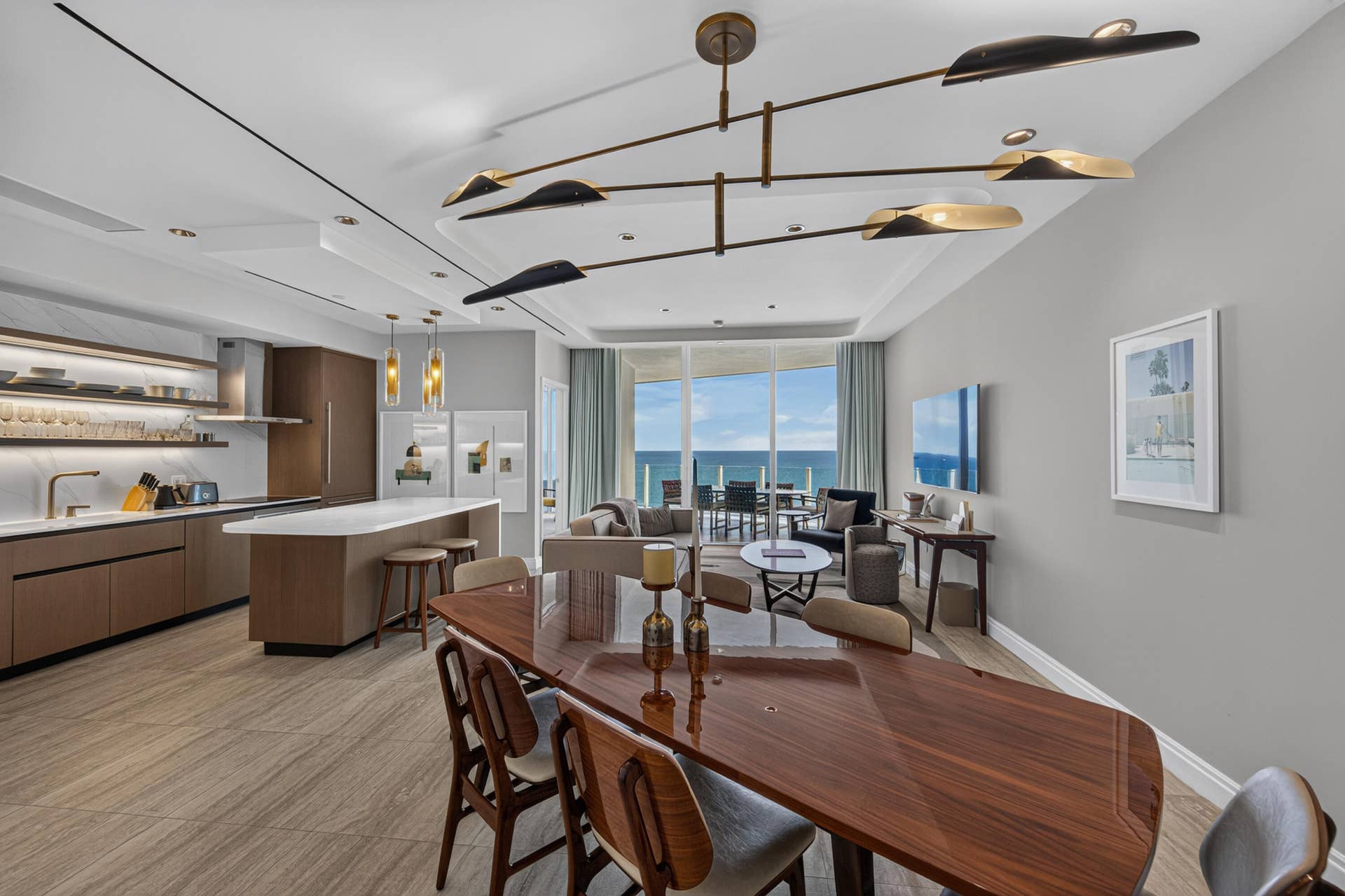 Dining, Living and Kitchen all with Southeast Oceanviews.