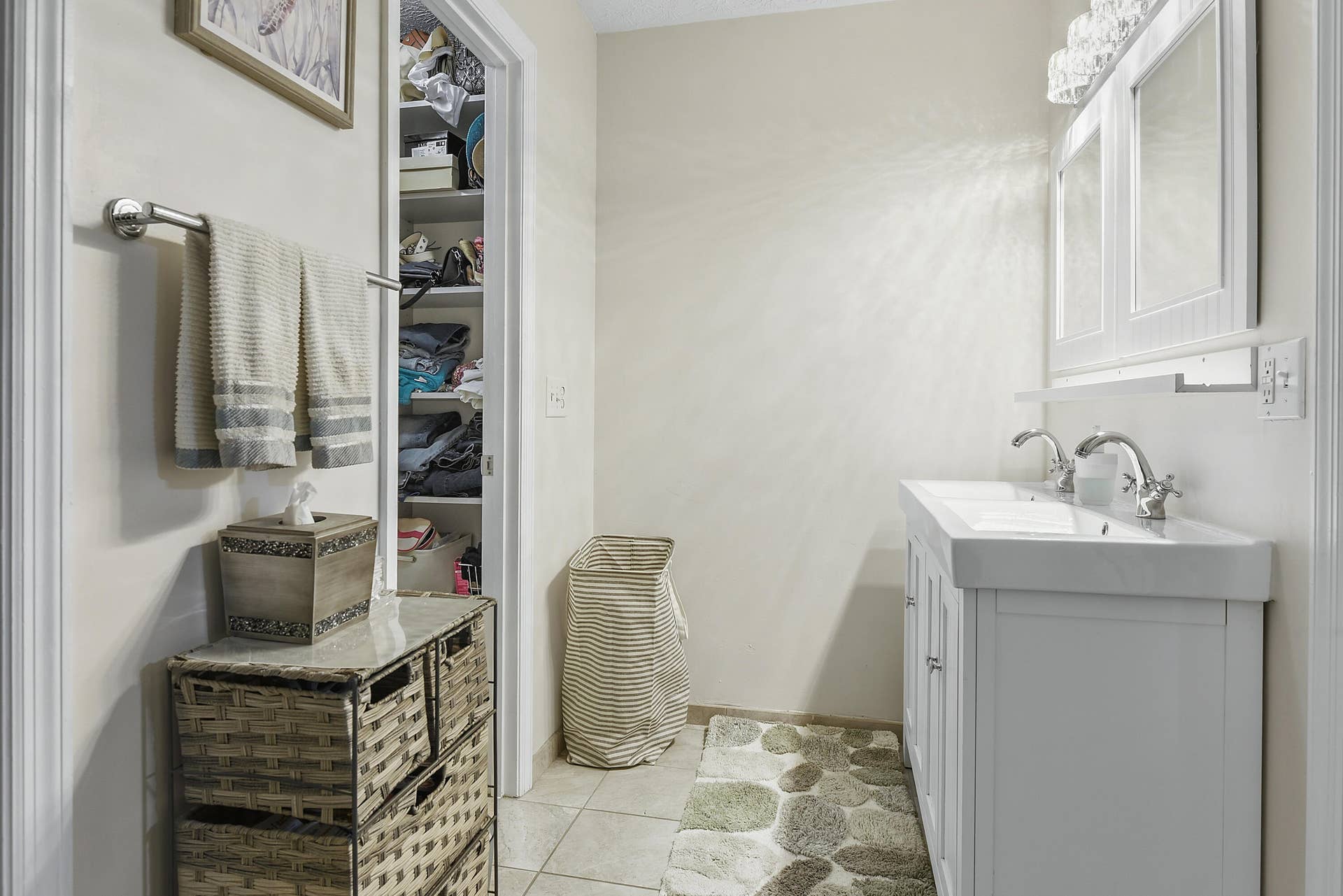3098 SE BUR Street, Port St Lucie, FL 34952 The primary suite features two separate walk-in closets, offering plenty of personal storage and organization. A wonderful feature for keeping everything in its place!
