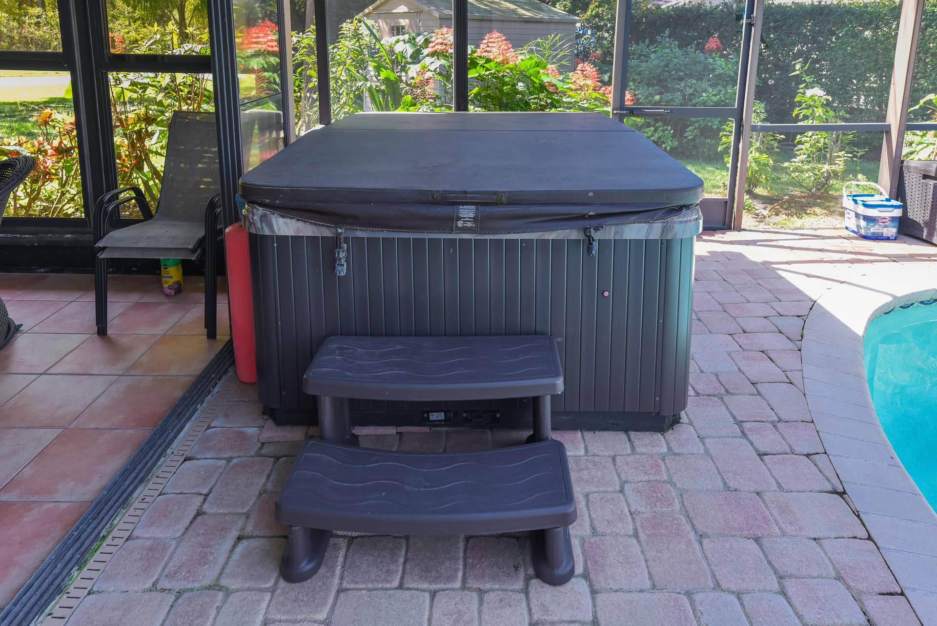 3098 SE BUR Street, Port St Lucie, FL 34952 Enjoy your own private spa, conveniently located beside the pool within the screened enclosure. A wonderful spot to unwind and enjoy Florida living!
