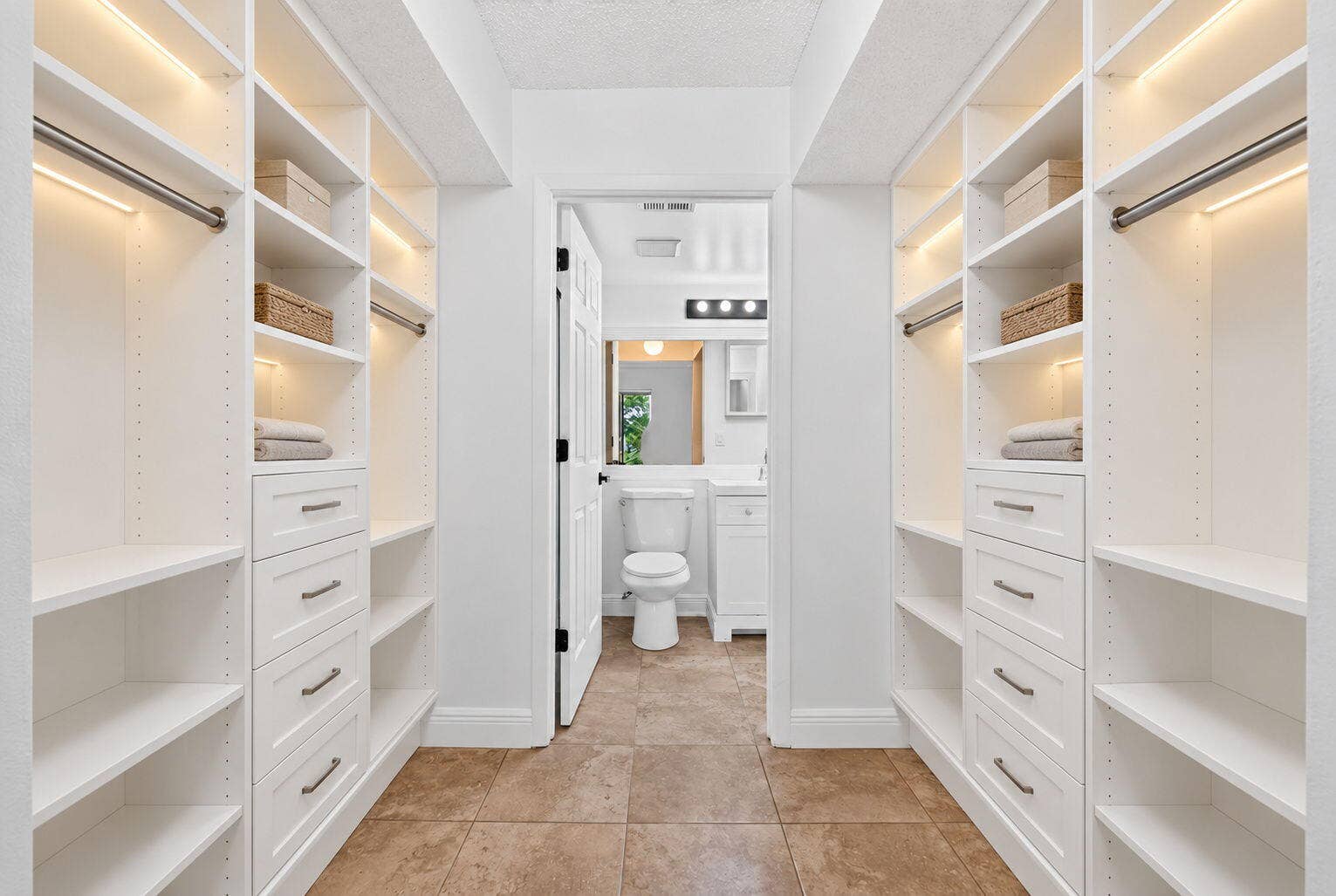 Primary Bedroom Closet Area Digitally Staged