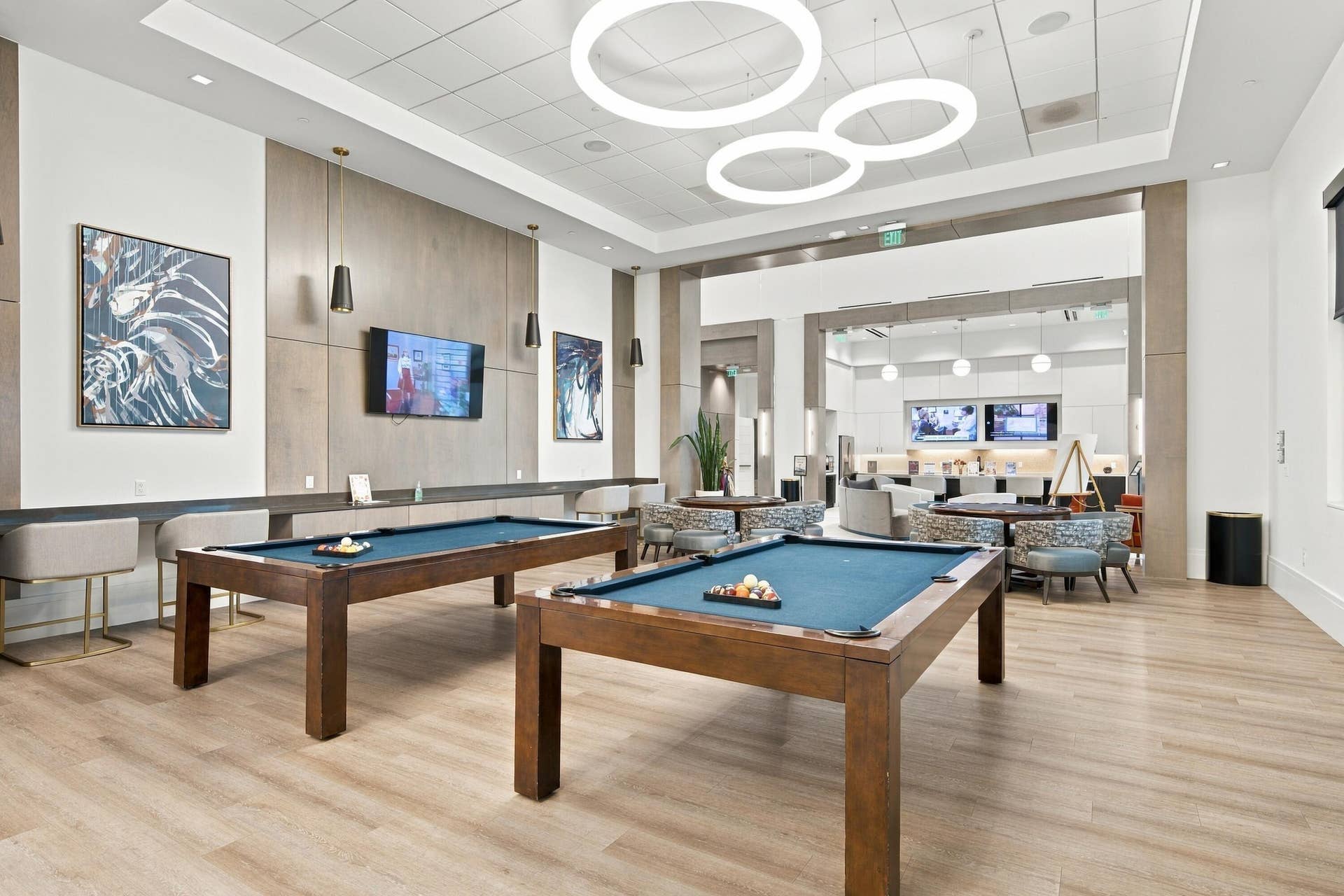 4931 Rivo Alto Circle, Westlake, FL 33470 Cresswind clubhouse game room with pool and poker tables, social events and activites