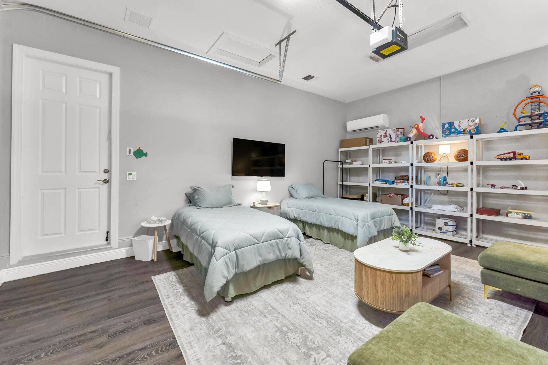 Semi-Converted Single Car Garage with Mini-Split AC. Garage Fully Functional.