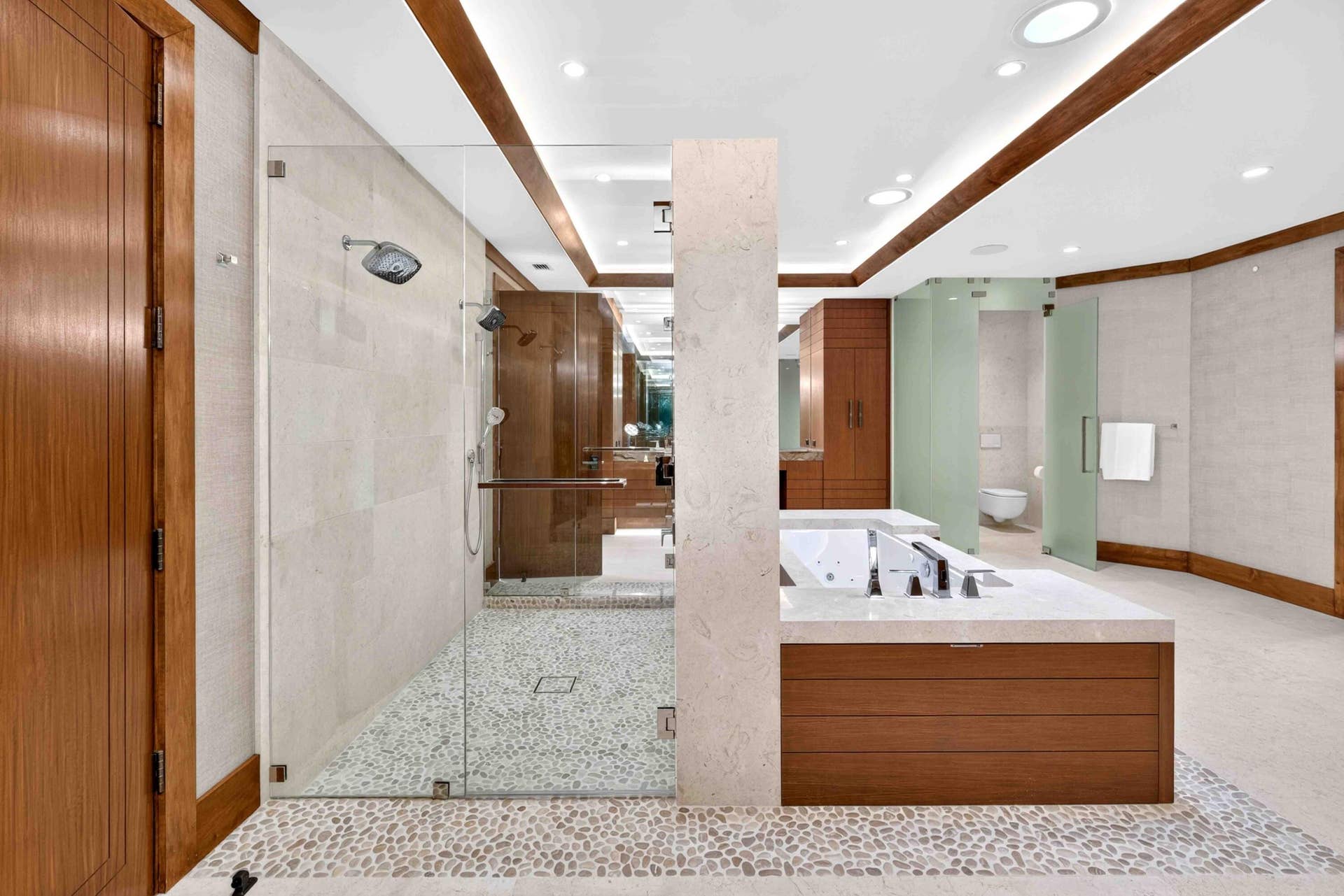 Tub and Double Sided Shower