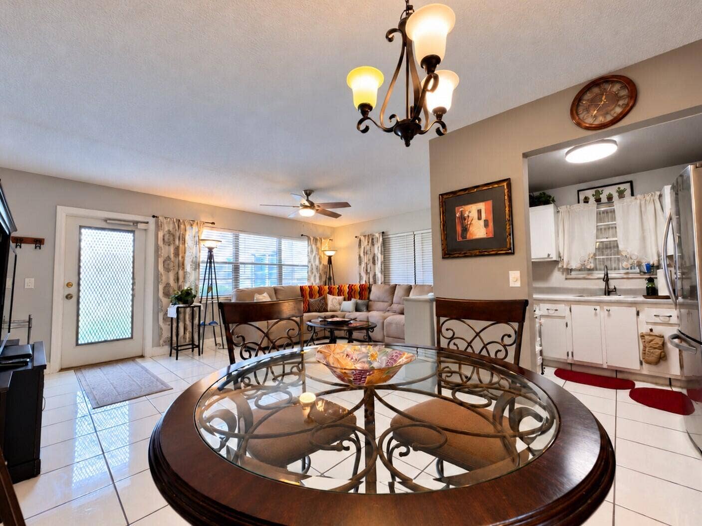 153 CAMBRIDGE G, West Palm Beach, FL 33417 Dining Area to Living Area. Sold Furnished As Shown